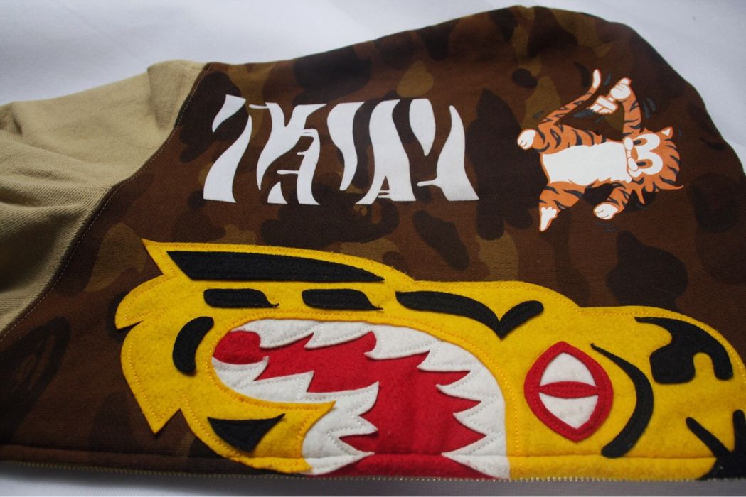 Bape Bape Funthera Militia Tiger Shark Full Zip Hoodie Grailed