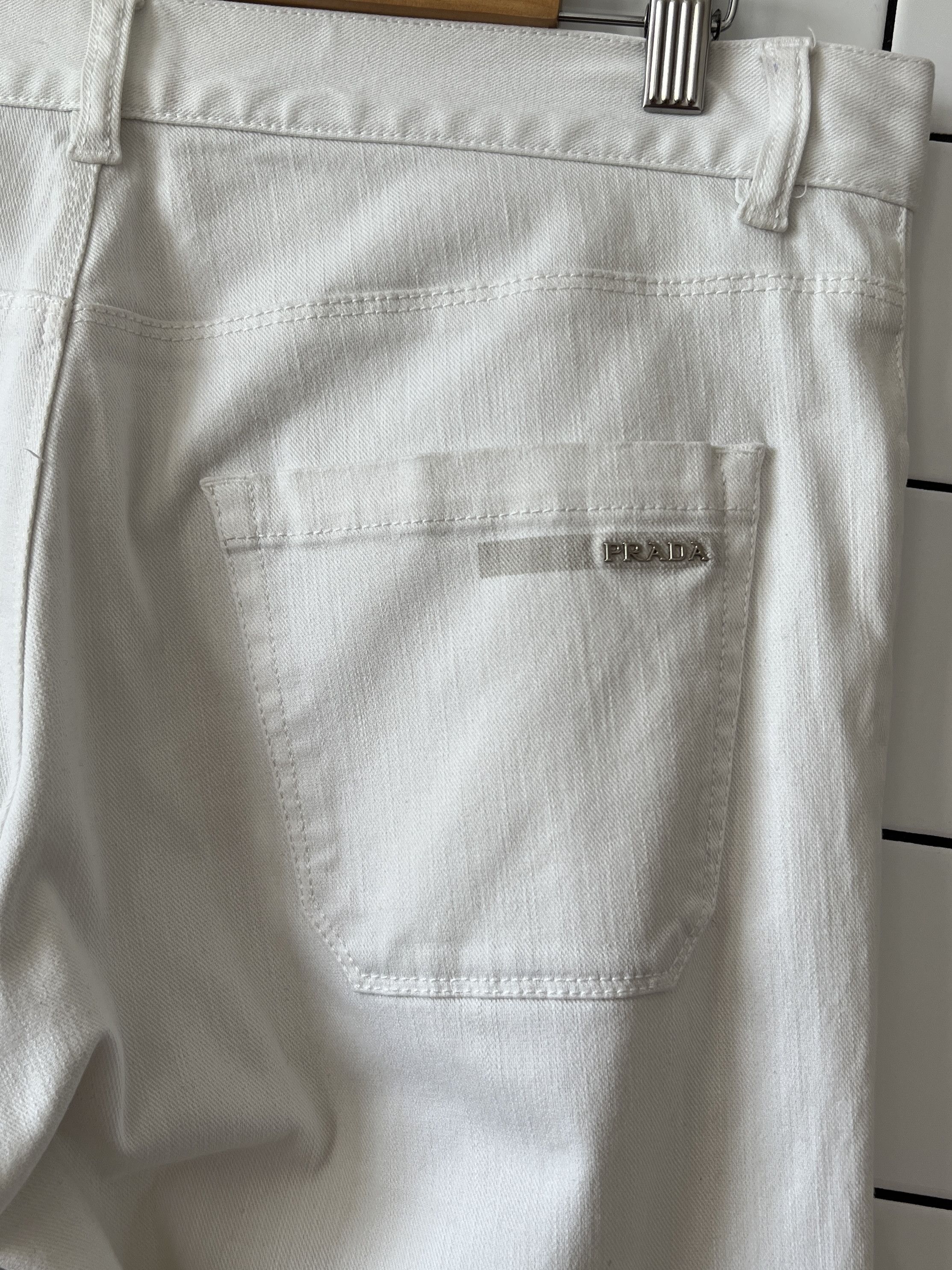 Jean × Prada PRADA Jeans White Denim pants red pants A0087 Size US 36 / EU 52 - 11 Thumbnail