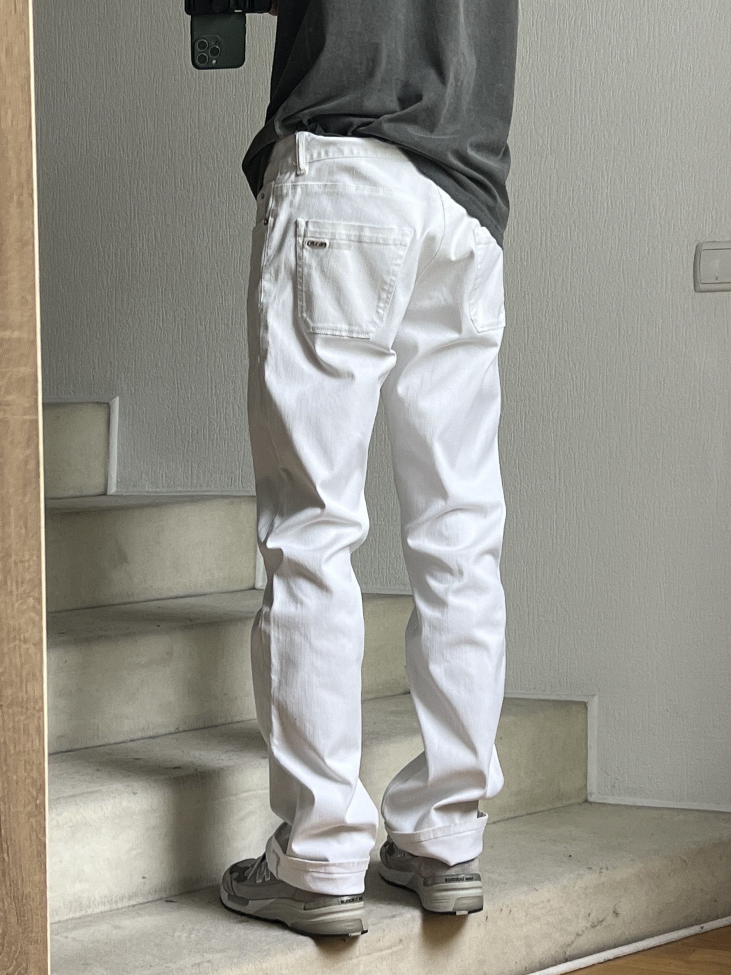 Jean × Prada PRADA Jeans White Denim pants red pants A0087 Size US 36 / EU 52 - 1 Thumbnail