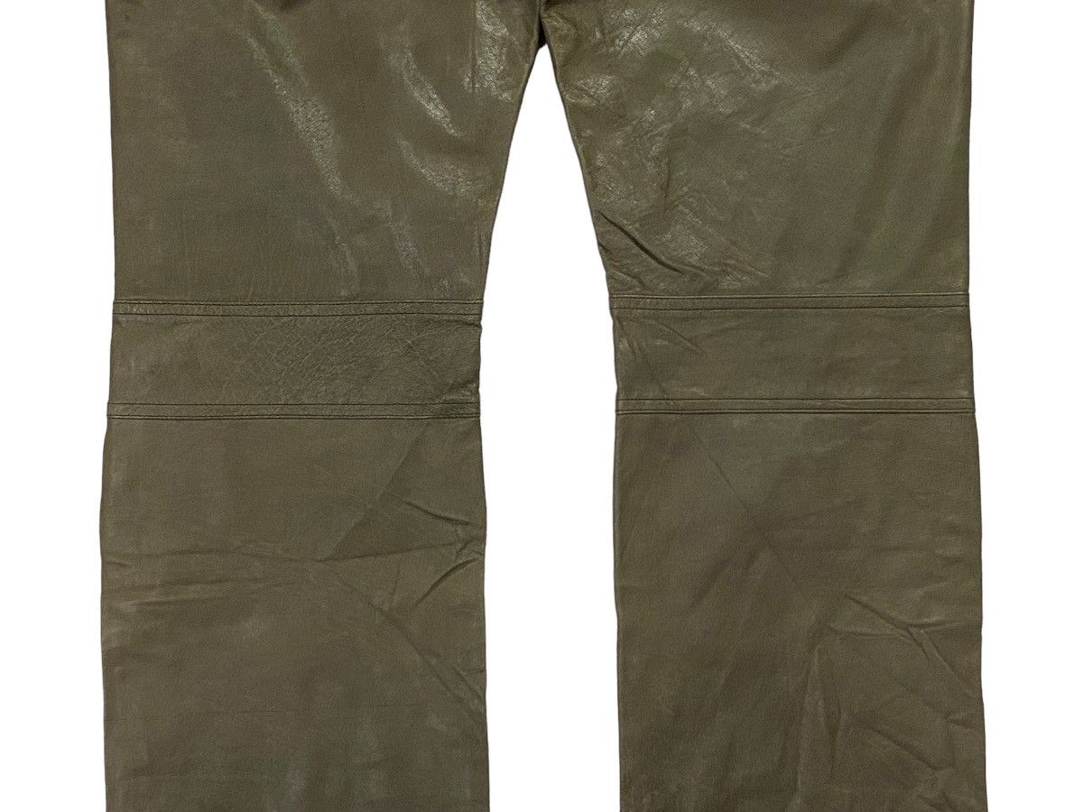 Japanese Brand Rare🔥PPFM Olive Green Leather Pants Size US 30 / EU 46 - 23 Thumbnail