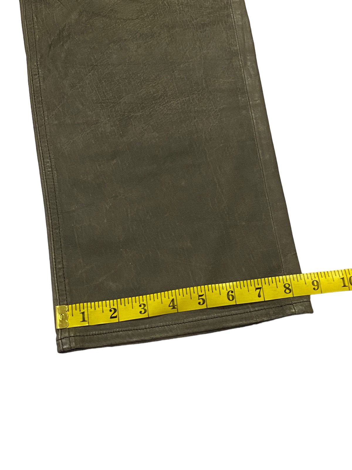 Japanese Brand Rare🔥PPFM Olive Green Leather Pants Size US 30 / EU 46 - 10 Thumbnail