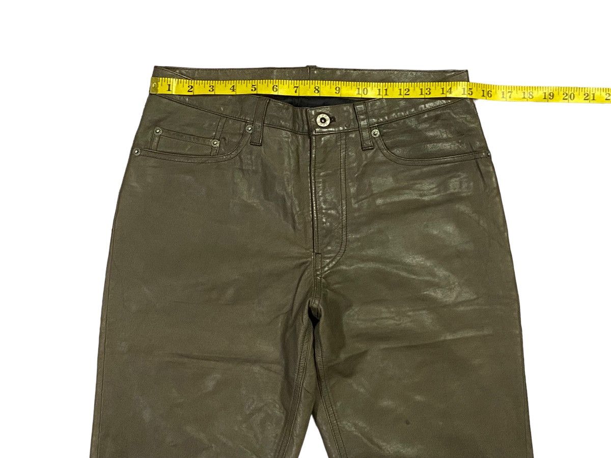 Japanese Brand Rare🔥PPFM Olive Green Leather Pants Size US 30 / EU 46 - 4 Thumbnail