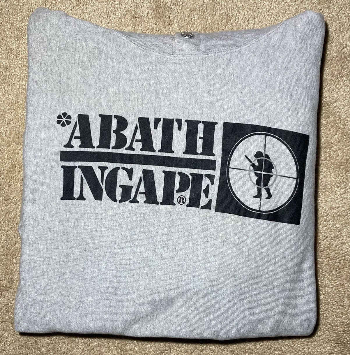 image of Vintage Bape Public Enemy Crosshair Hoodie Medium Rap OG 90's in Grey, Men's