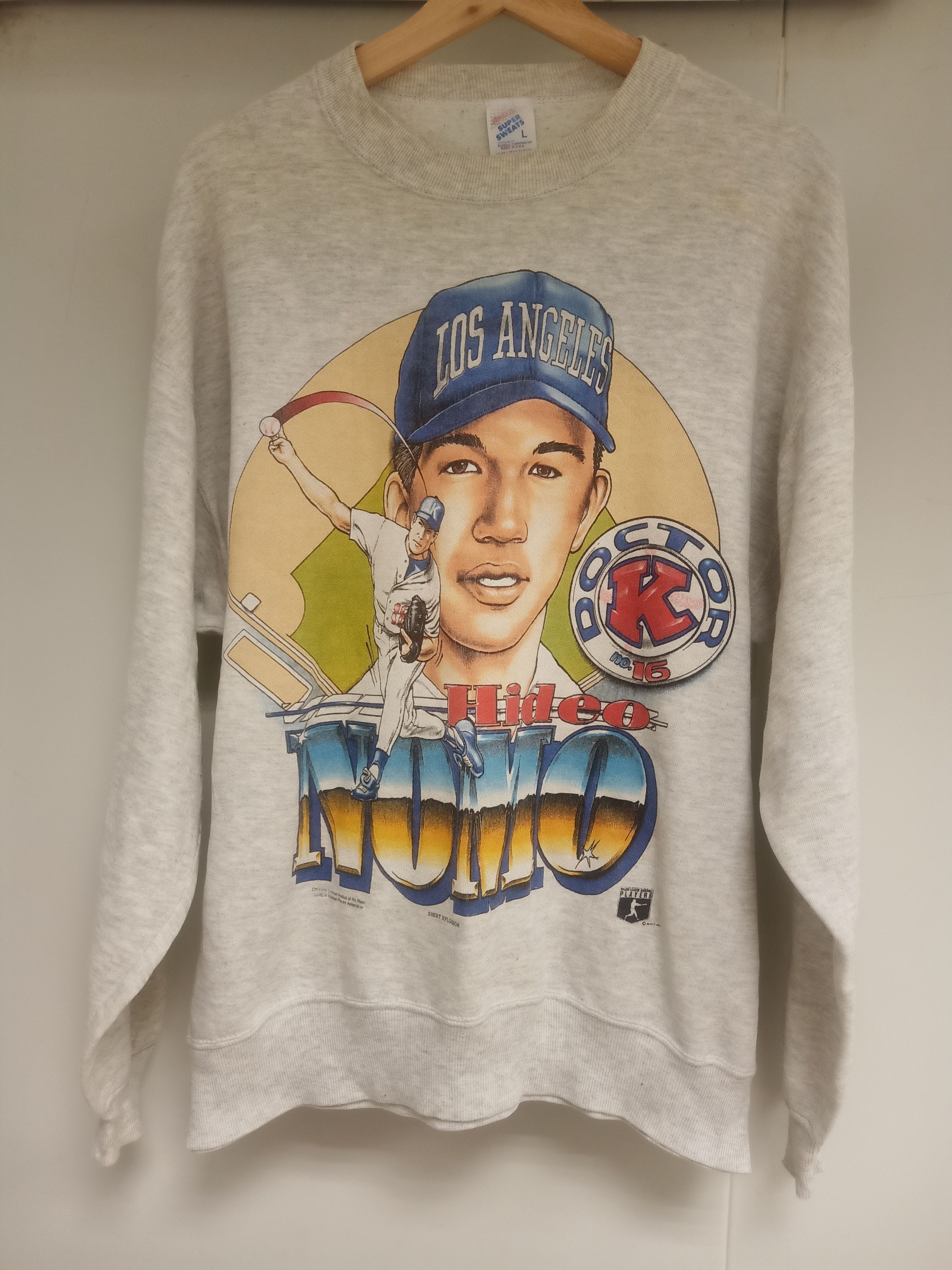 MLB vintage 90s sweatshirt los angeles dodgers hideo nomo Size US L / EU 52-54 / 3 - 1 Thumbnail