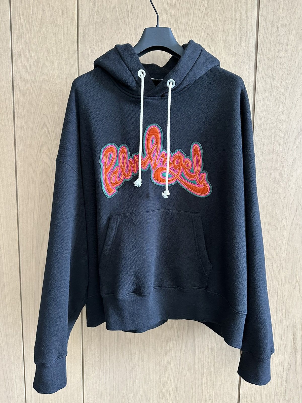 image of Palm Angels Like A New, Logo Hoodie - in Black, Men's (Size Large)