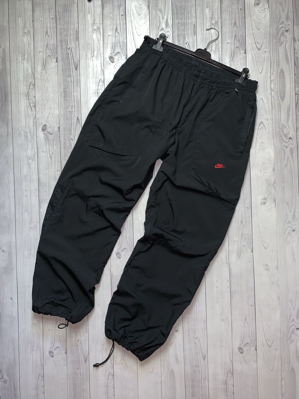 image of Nike Air Drill Pants Big Logo Joggers Size XL in Black, Men's