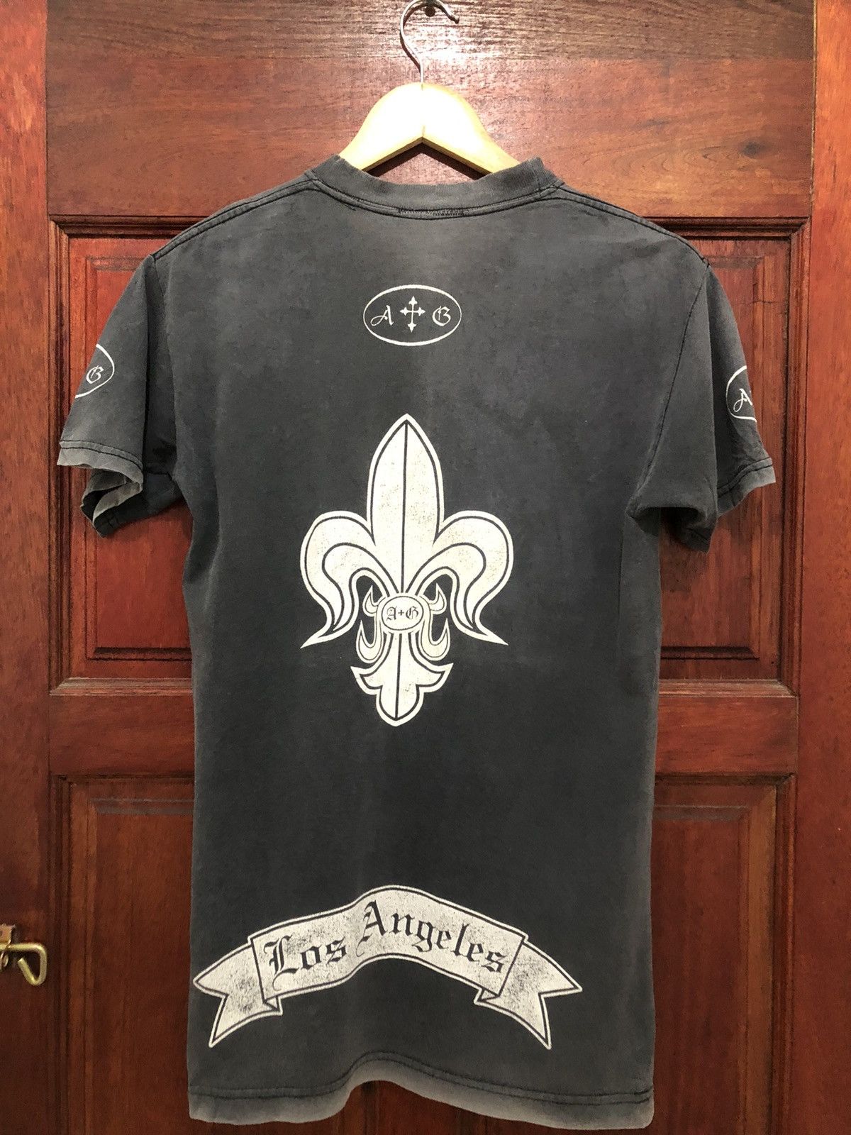Vintage Vintage 90s Iconic Chrome Heart Los Angeles Sun Faded Shirt Size US S / EU 44-46 / 1 - 1 Thumbnail