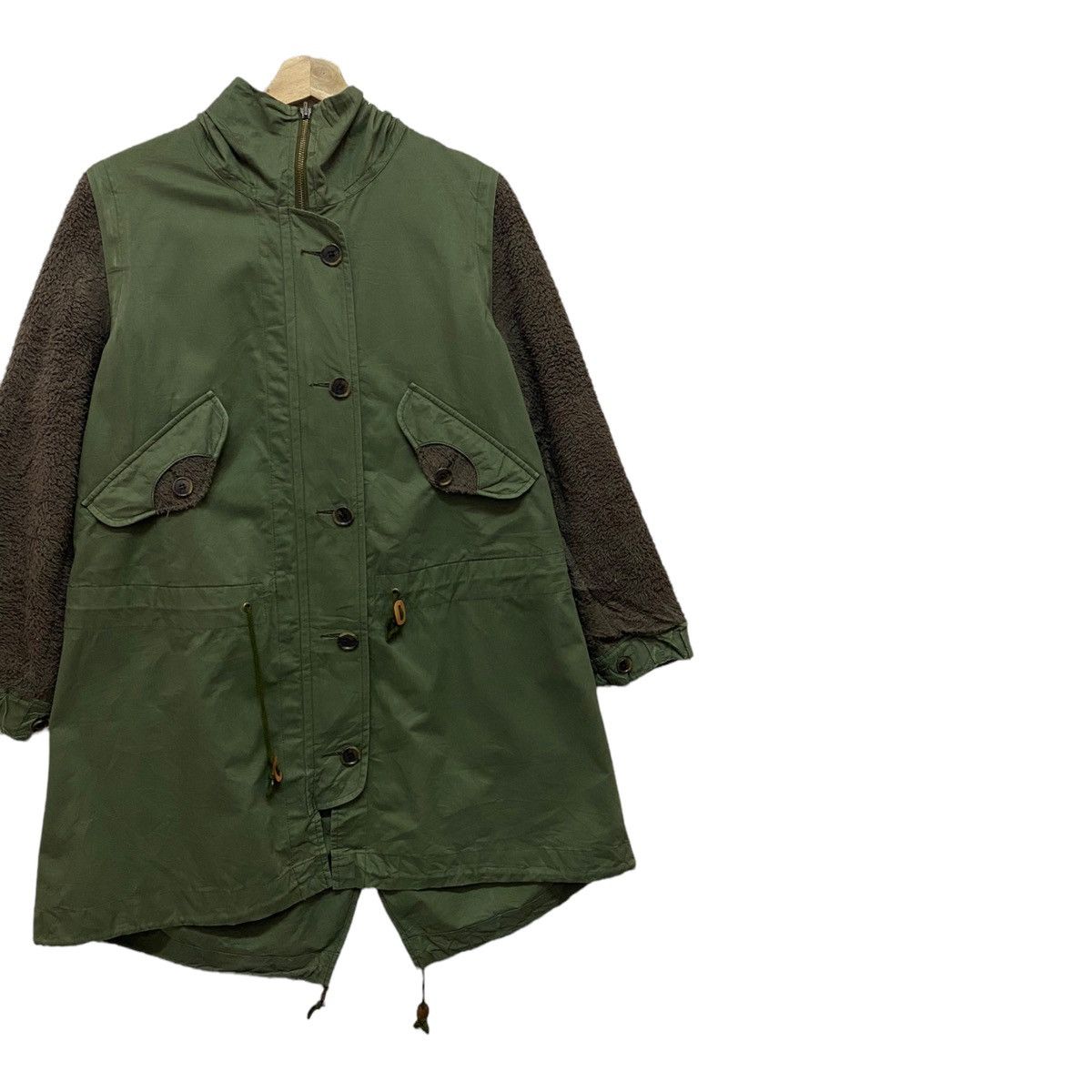 Frapbois ISSEY MIYAKE FRAPBOIS KHAKI MILITARY PARKA FLEECE SLEEVE Size US M / EU 48-50 / 2 - 9 Thumbnail