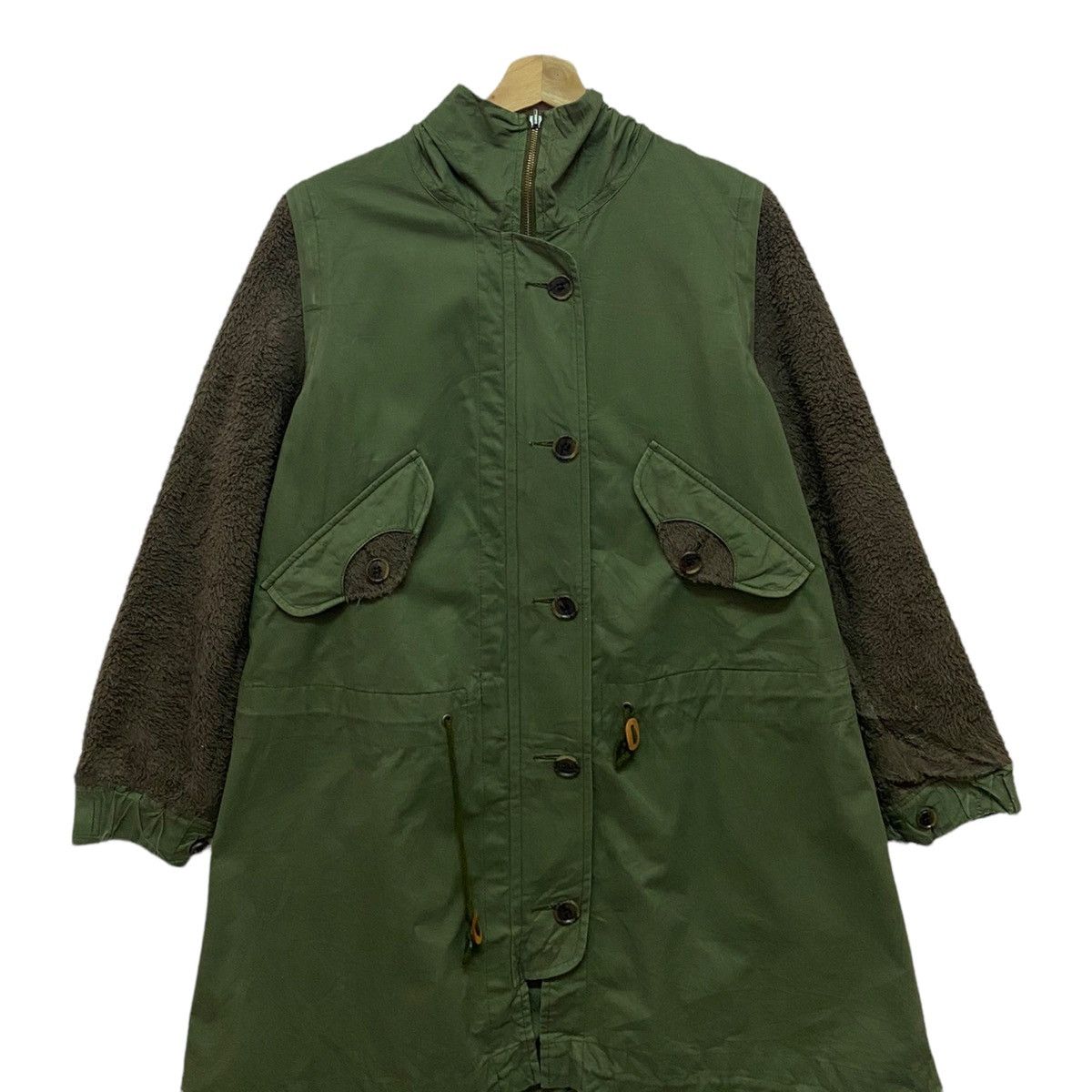 Frapbois ISSEY MIYAKE FRAPBOIS KHAKI MILITARY PARKA FLEECE SLEEVE Size US M / EU 48-50 / 2 - 7 Thumbnail