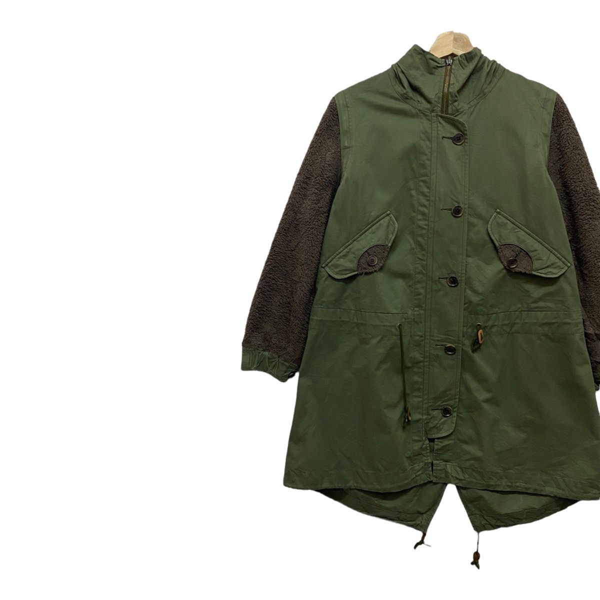 Frapbois ISSEY MIYAKE FRAPBOIS KHAKI MILITARY PARKA FLEECE SLEEVE Size US M / EU 48-50 / 2 - 10 Thumbnail