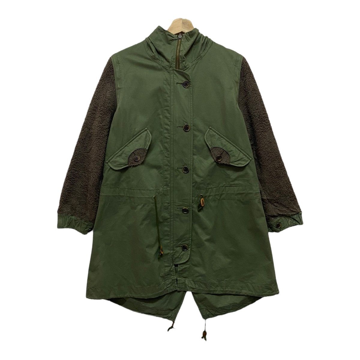 Frapbois ISSEY MIYAKE FRAPBOIS KHAKI MILITARY PARKA FLEECE SLEEVE Size US M / EU 48-50 / 2 - 6 Thumbnail