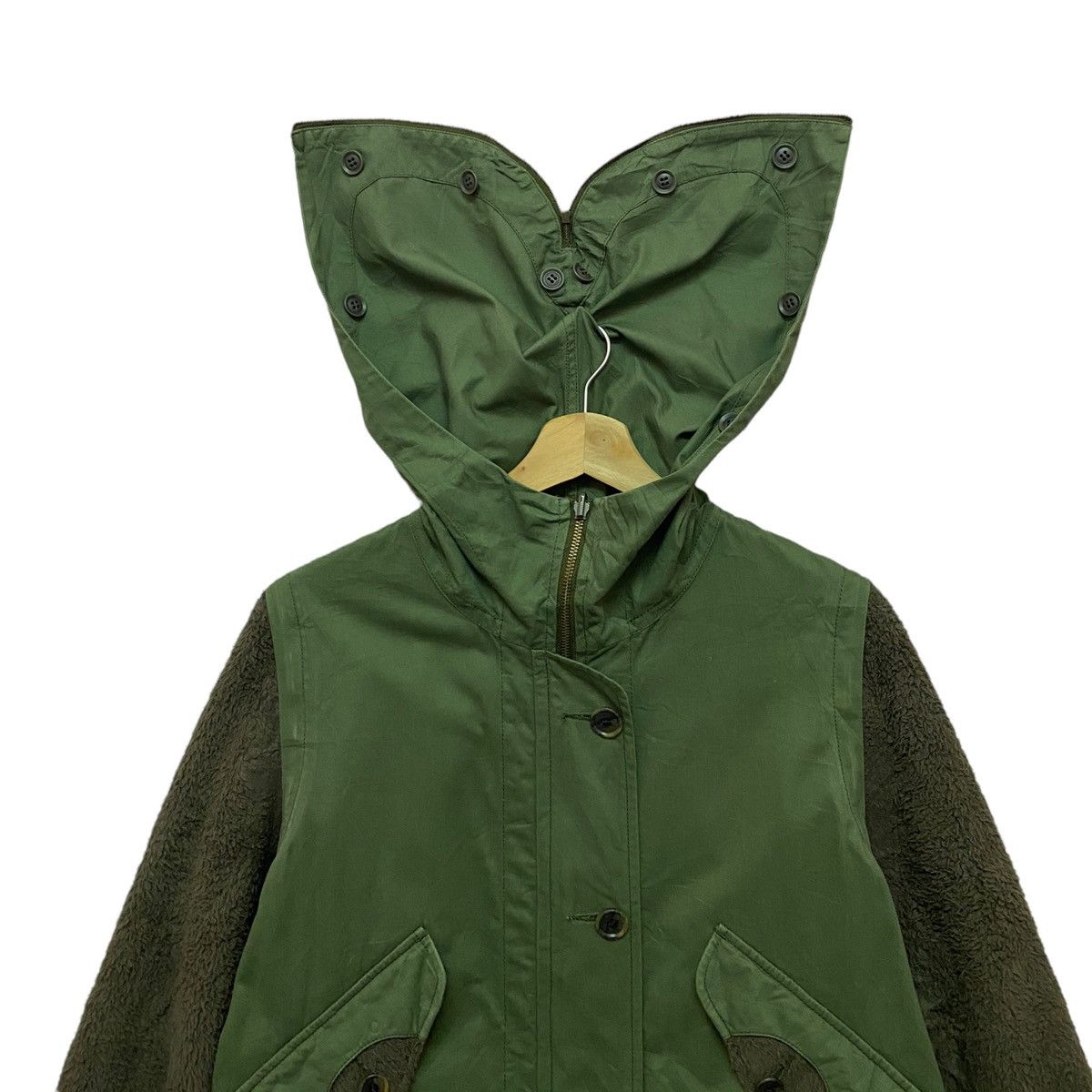 Frapbois ISSEY MIYAKE FRAPBOIS KHAKI MILITARY PARKA FLEECE SLEEVE Size US M / EU 48-50 / 2 - 11 Thumbnail