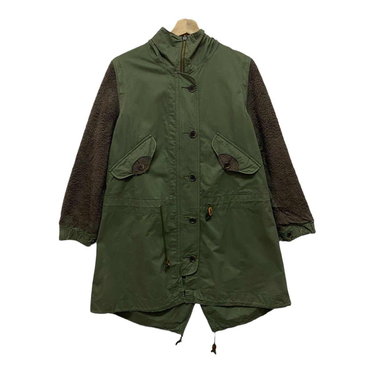 Frapbois ISSEY MIYAKE FRAPBOIS KHAKI MILITARY PARKA FLEECE SLEEVE Size US M / EU 48-50 / 2 - 8 Thumbnail