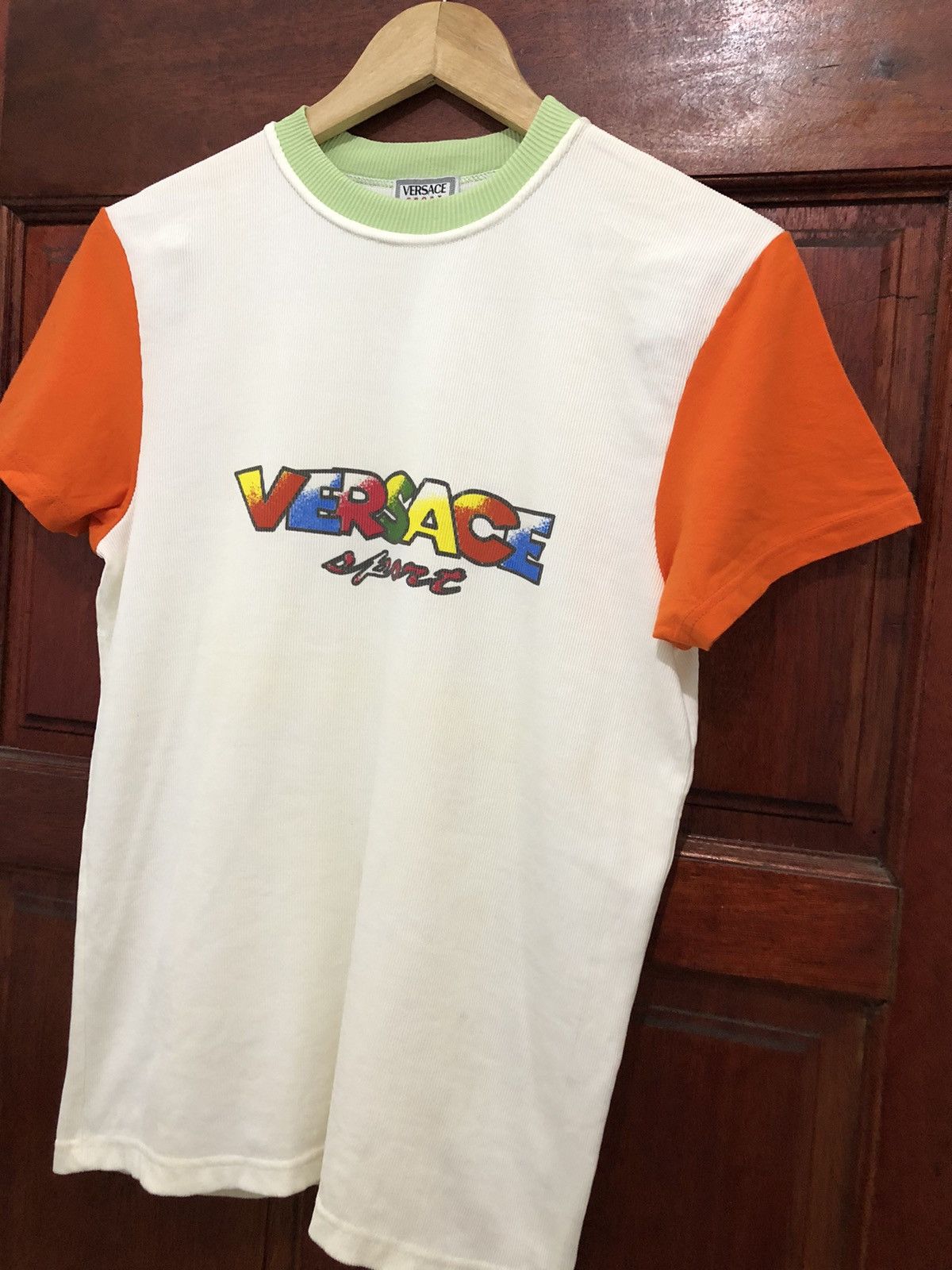 Versace Vintage Versace Sport Spell Out Rainbow Made Italy Size US M / EU 48-50 / 2 - 4 Thumbnail