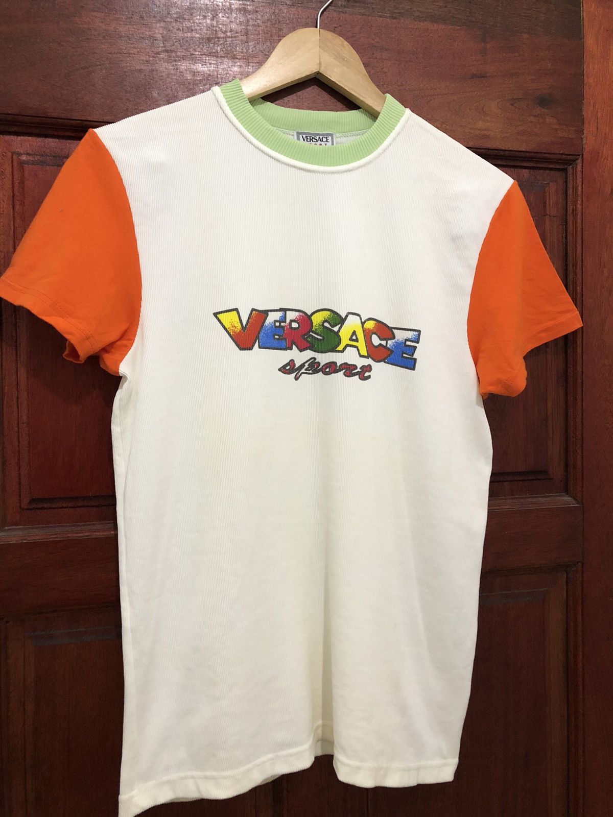 Versace Vintage Versace Sport Spell Out Rainbow Made Italy Size US M / EU 48-50 / 2 - 3 Thumbnail