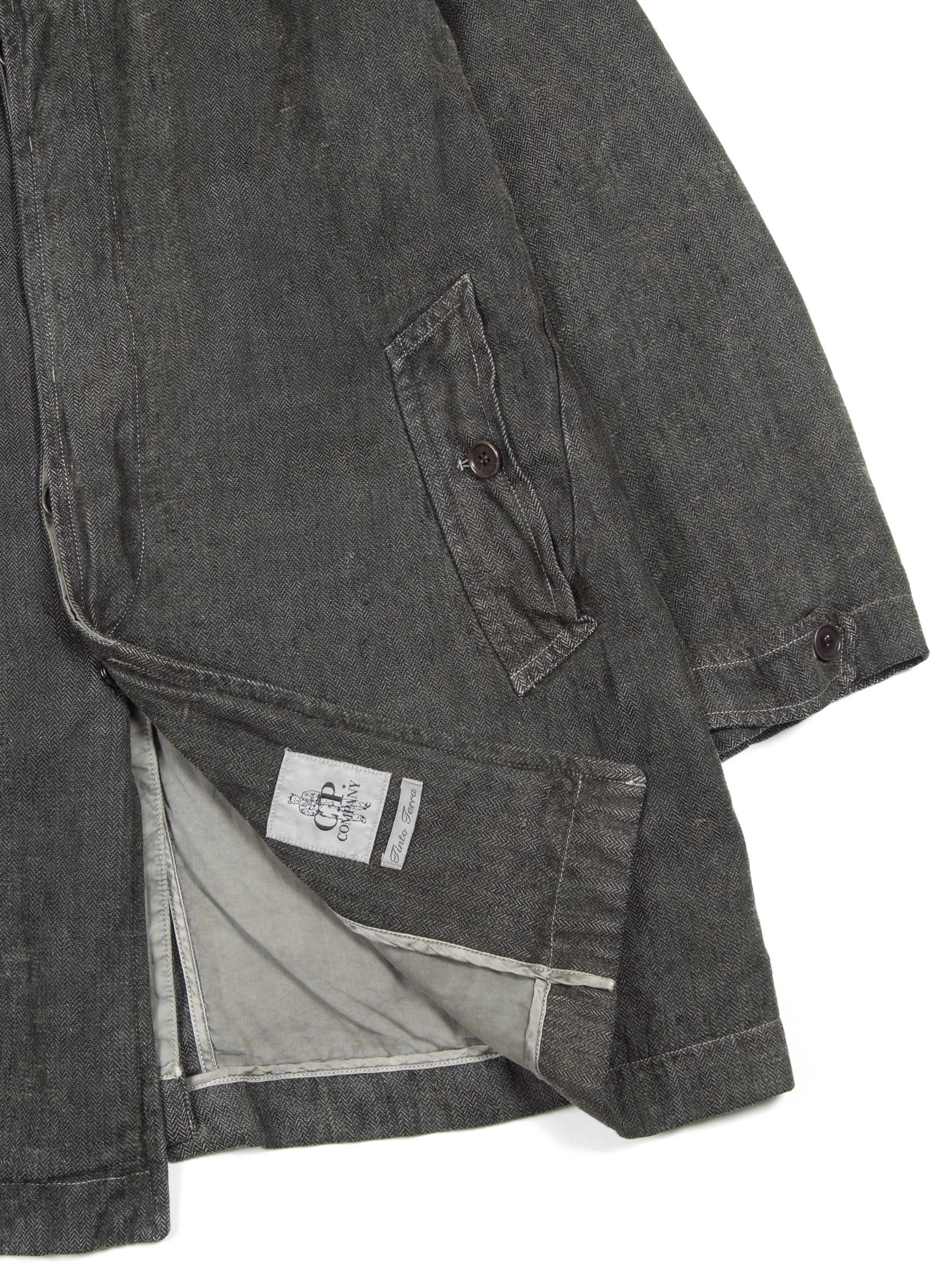 C.P. Company × Stone Island × Vintage Vintage C.P. Company Tinto Terra Linen Trench Coat Jacket Size US L / EU 52-54 / 3 - 5 Thumbnail