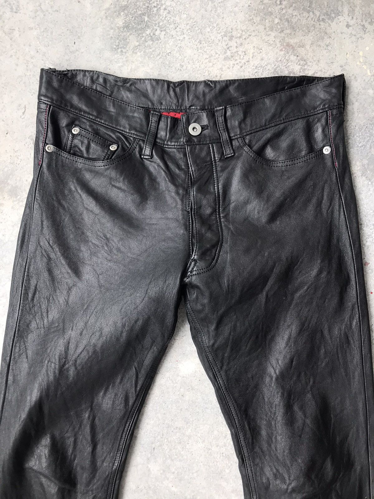 20471120 Rare 2001 20471120 Leather Swirl Pants Size US 30 / EU 46 - 11 Thumbnail