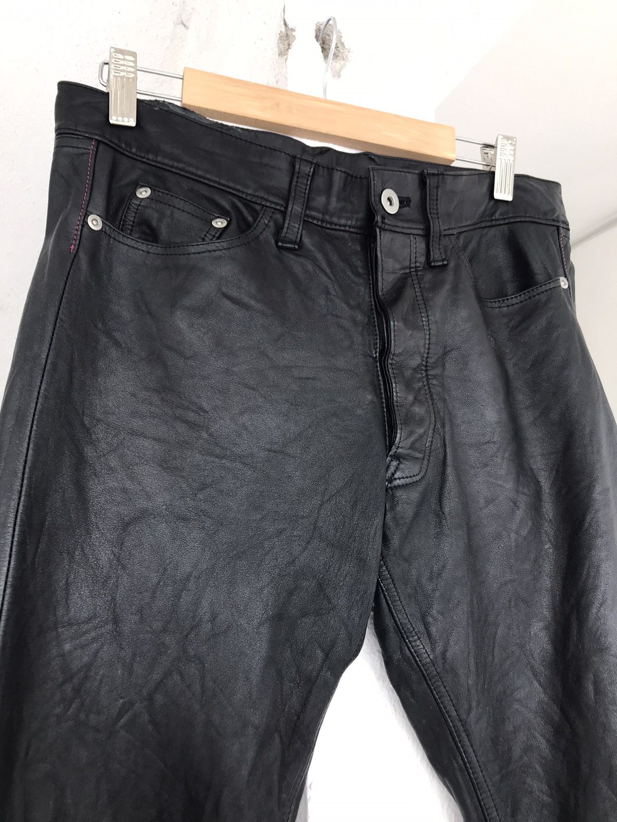 20471120 Rare 2001 20471120 Leather Swirl Pants Size US 30 / EU 46 - 5 Thumbnail