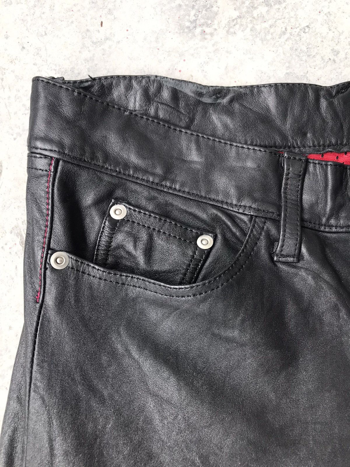 20471120 Rare 2001 20471120 Leather Swirl Pants Size US 30 / EU 46 - 12 Thumbnail
