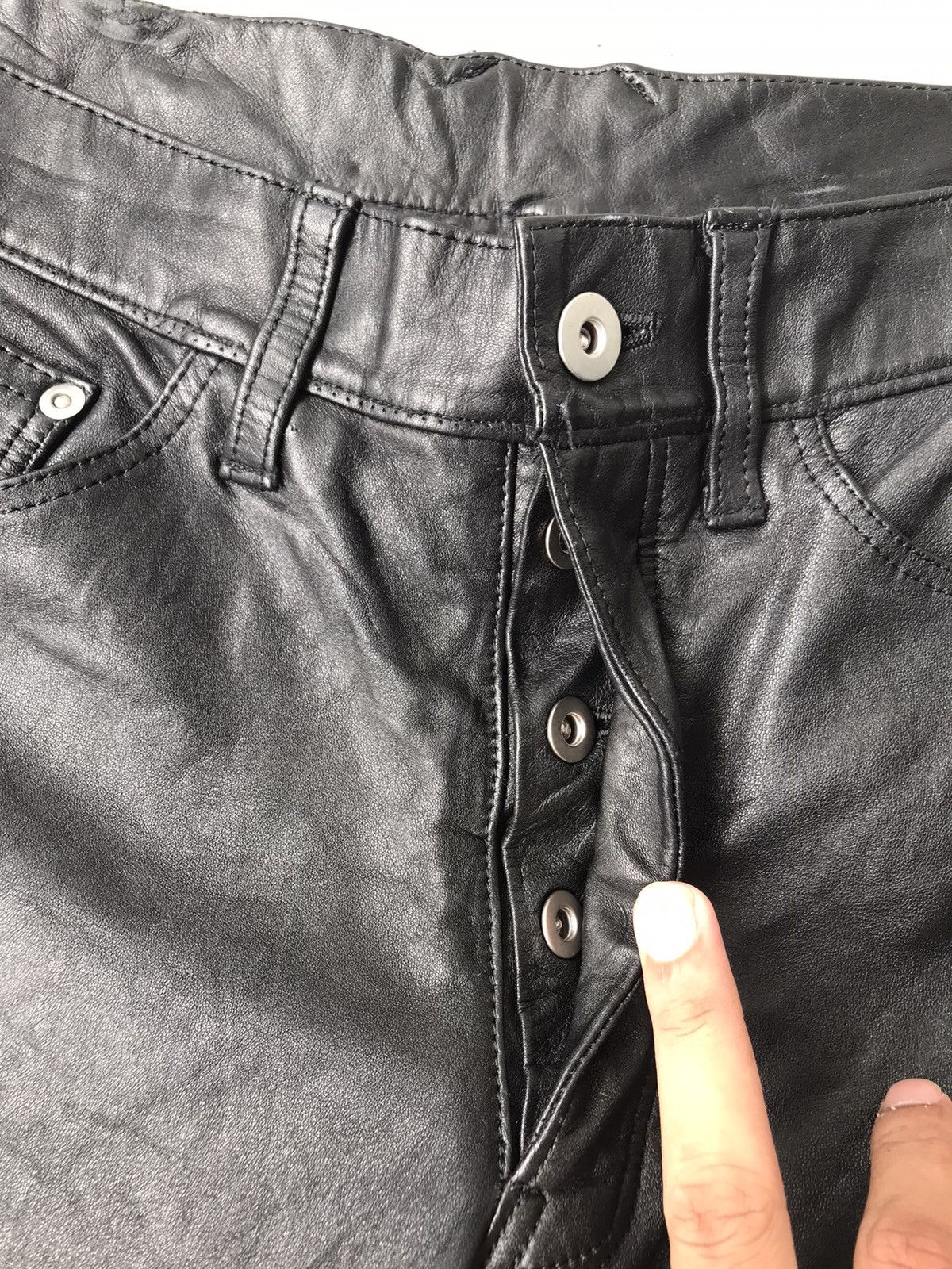 20471120 Rare 2001 20471120 Leather Swirl Pants Size US 30 / EU 46 - 13 Thumbnail