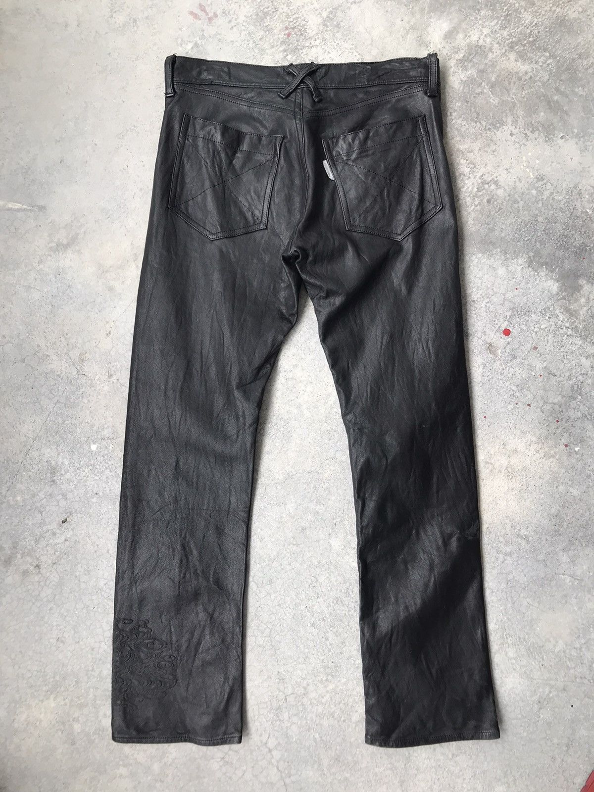 20471120 Rare 2001 20471120 Leather Swirl Pants Size US 30 / EU 46 - 14 Thumbnail