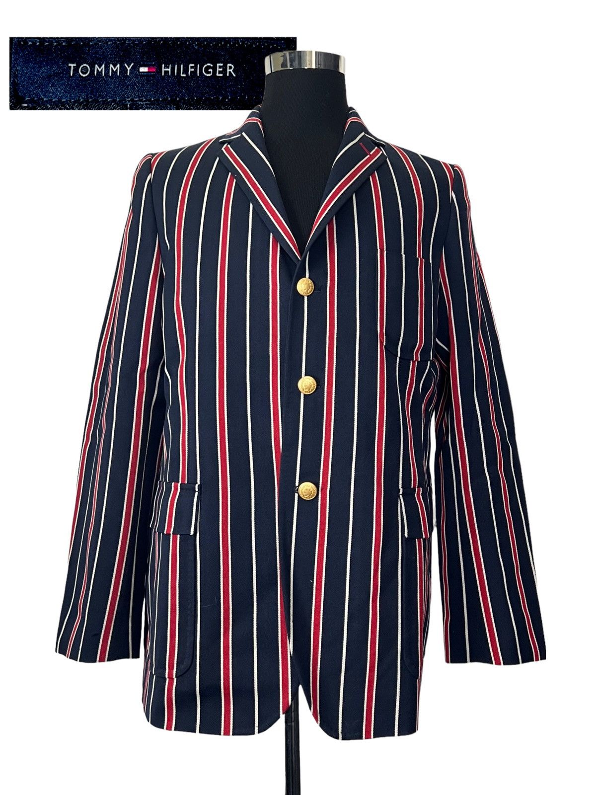 Designer × Tommy Hilfiger VTG TOMMY HILFIGER LUXURY STRIPED DESIGN MIX COLOURS Size US M / EU 48-50 / 2 - 1 Thumbnail