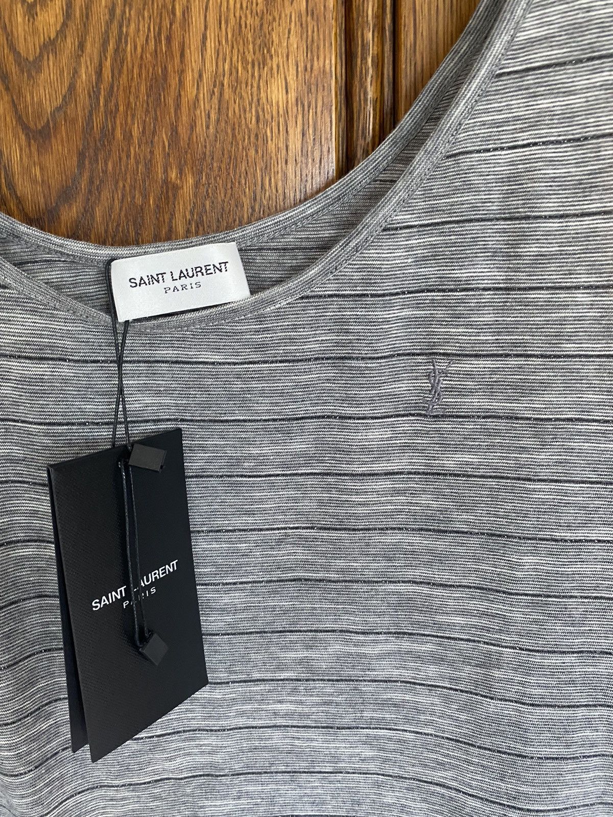 Saint Laurent Paris 🤑 SS20 Saint Laurent Grey silver tank sleeveless vest Size US M / EU 48-50 / 2 - 2 Thumbnail