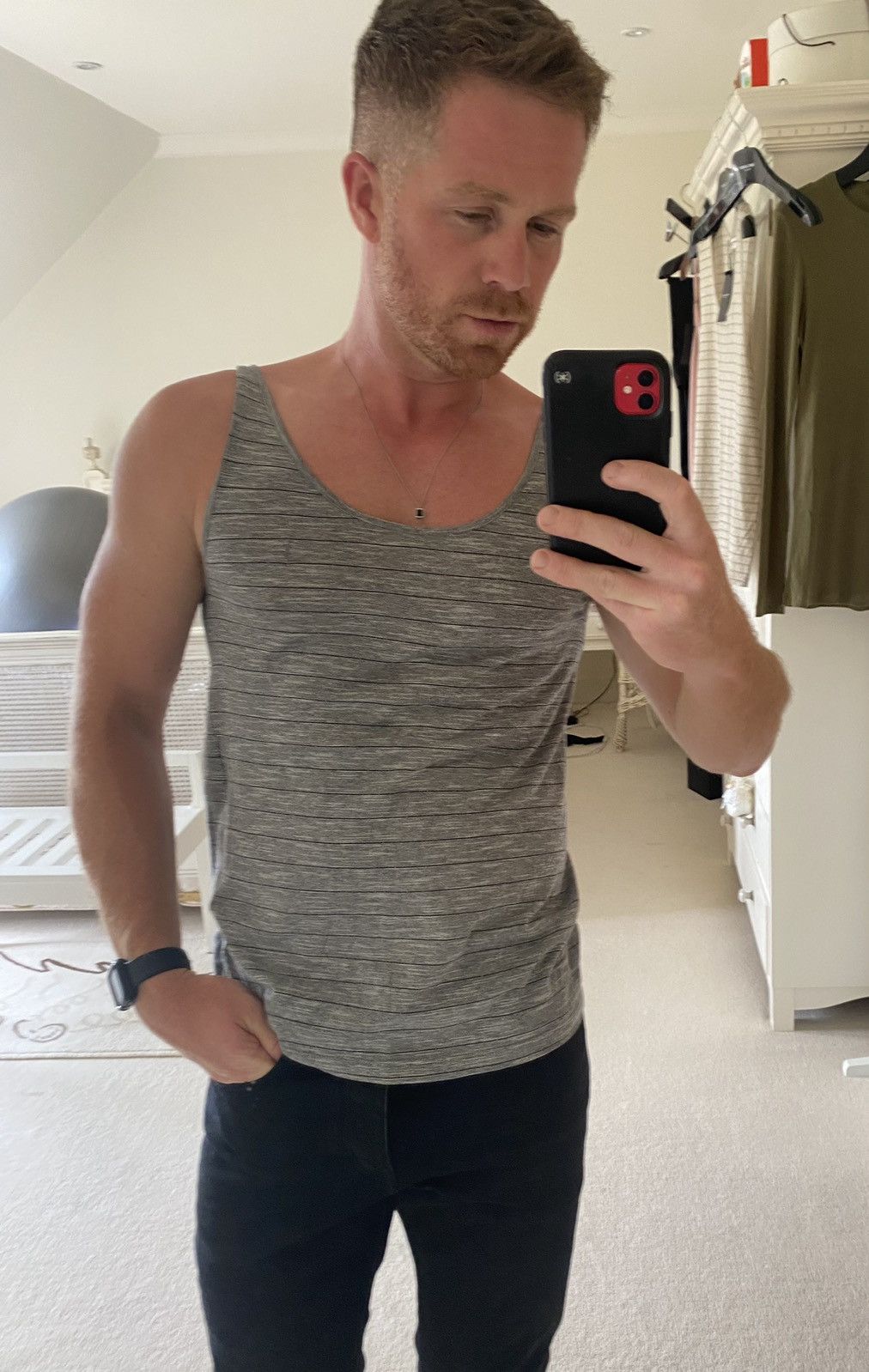 Saint Laurent Paris 🤑 SS20 Saint Laurent Grey silver tank sleeveless vest Size US M / EU 48-50 / 2 - 5 Thumbnail