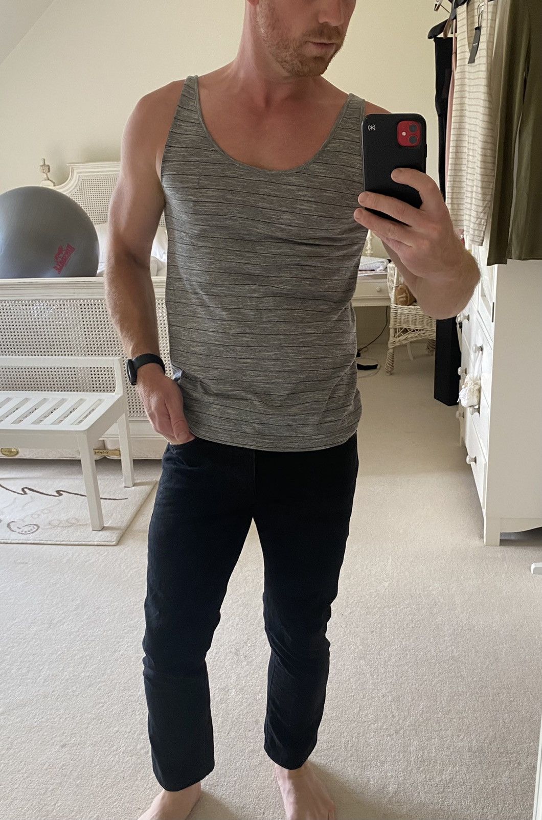 Saint Laurent Paris 🤑 SS20 Saint Laurent Grey silver tank sleeveless vest Size US M / EU 48-50 / 2 - 3 Thumbnail