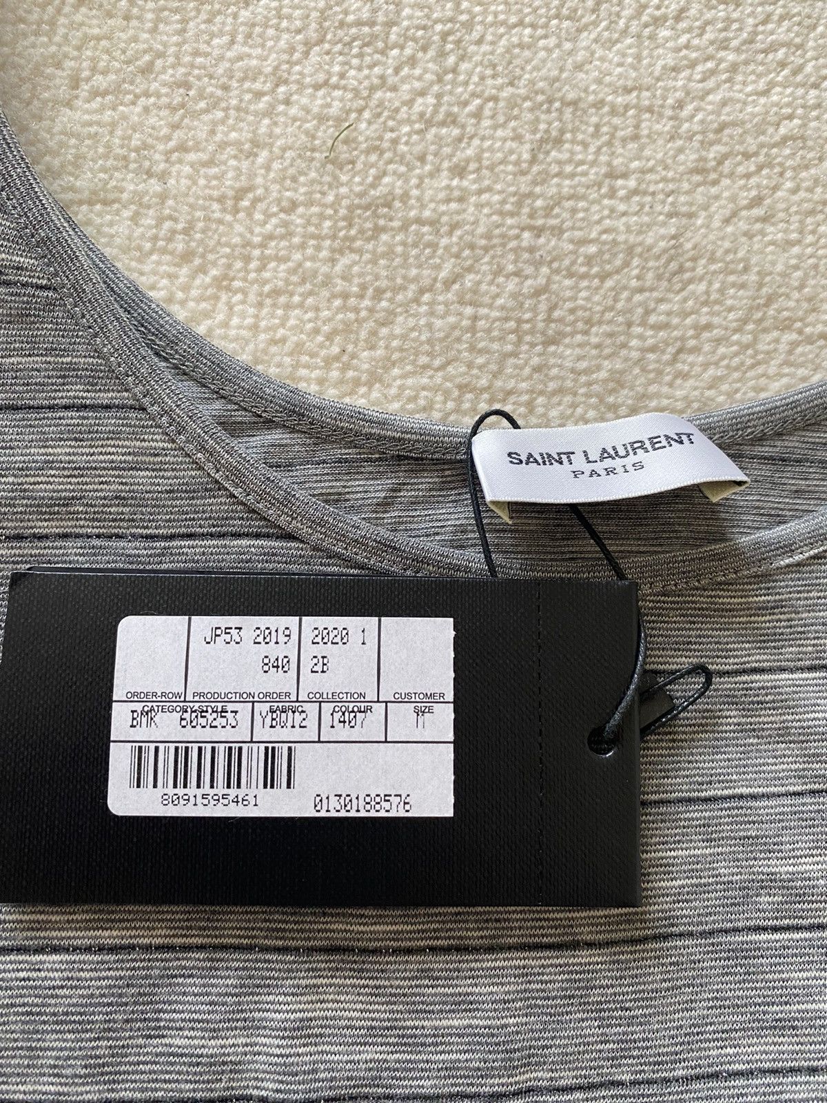 Saint Laurent Paris 🤑 SS20 Saint Laurent Grey silver tank sleeveless vest Size US M / EU 48-50 / 2 - 9 Thumbnail
