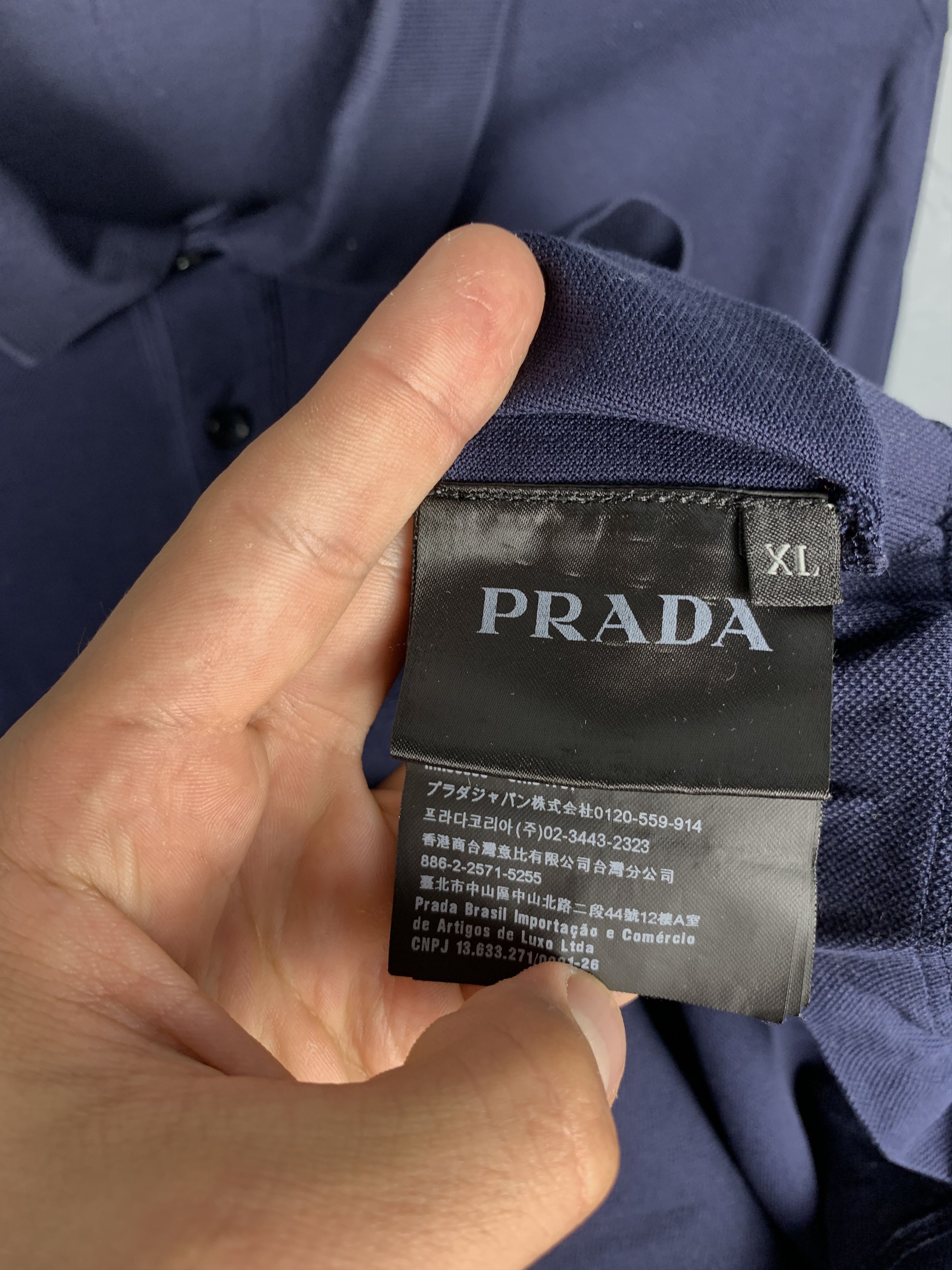 Prada Prada Vintage Mens Long Sleeve Polo Shirt Size US L / EU 52-54 / 3 - 4 Thumbnail