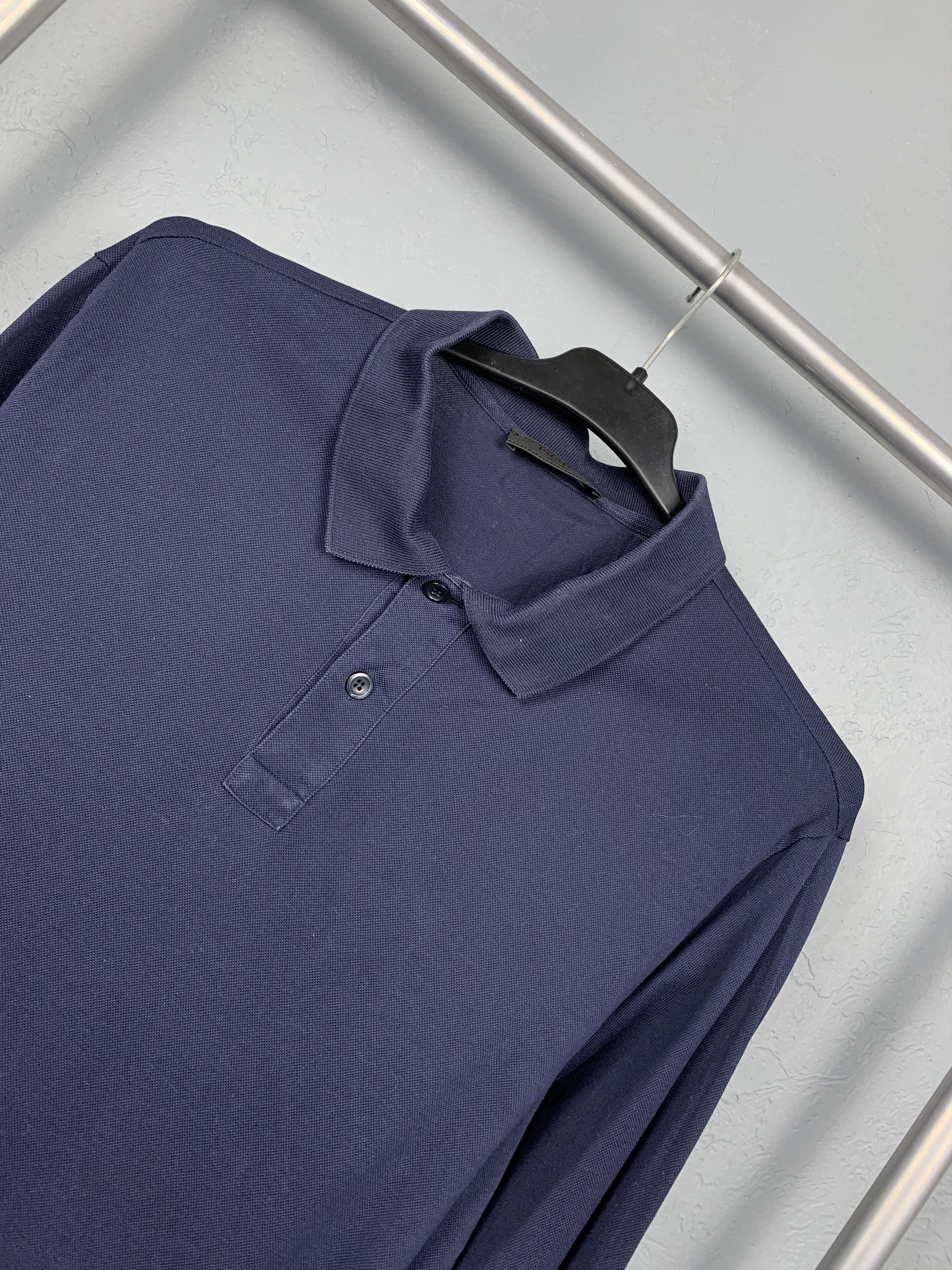Prada Prada Vintage Mens Long Sleeve Polo Shirt Size US L / EU 52-54 / 3 - 2 Thumbnail
