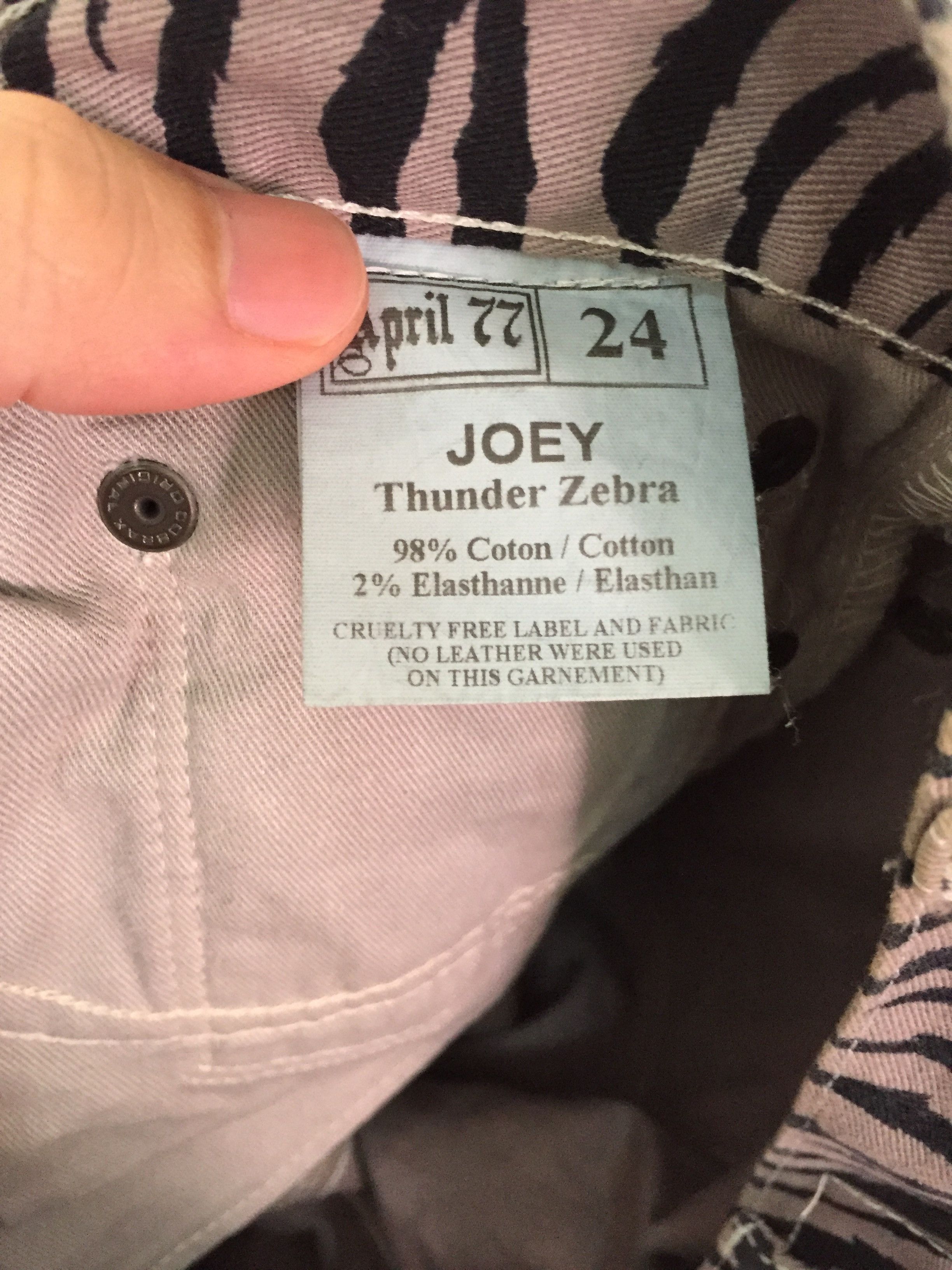 April 77 Thunder Zebra pants Size 26" / US 2 / IT 38 - 8 Thumbnail