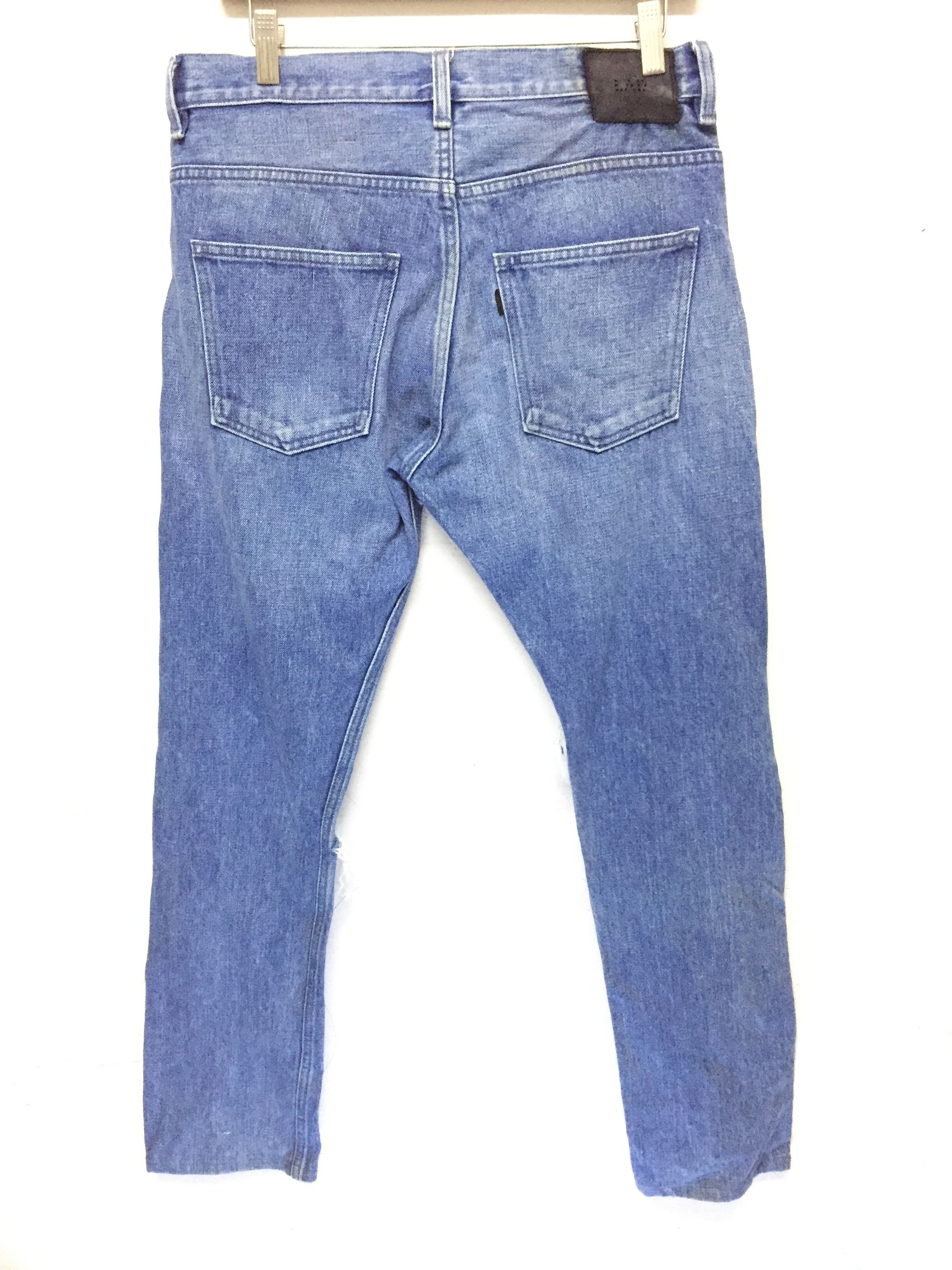 Lad Musician 90's LAD MUSICIAN Double Zipper Distressed Wash Denim Size US 31 - 11 Thumbnail