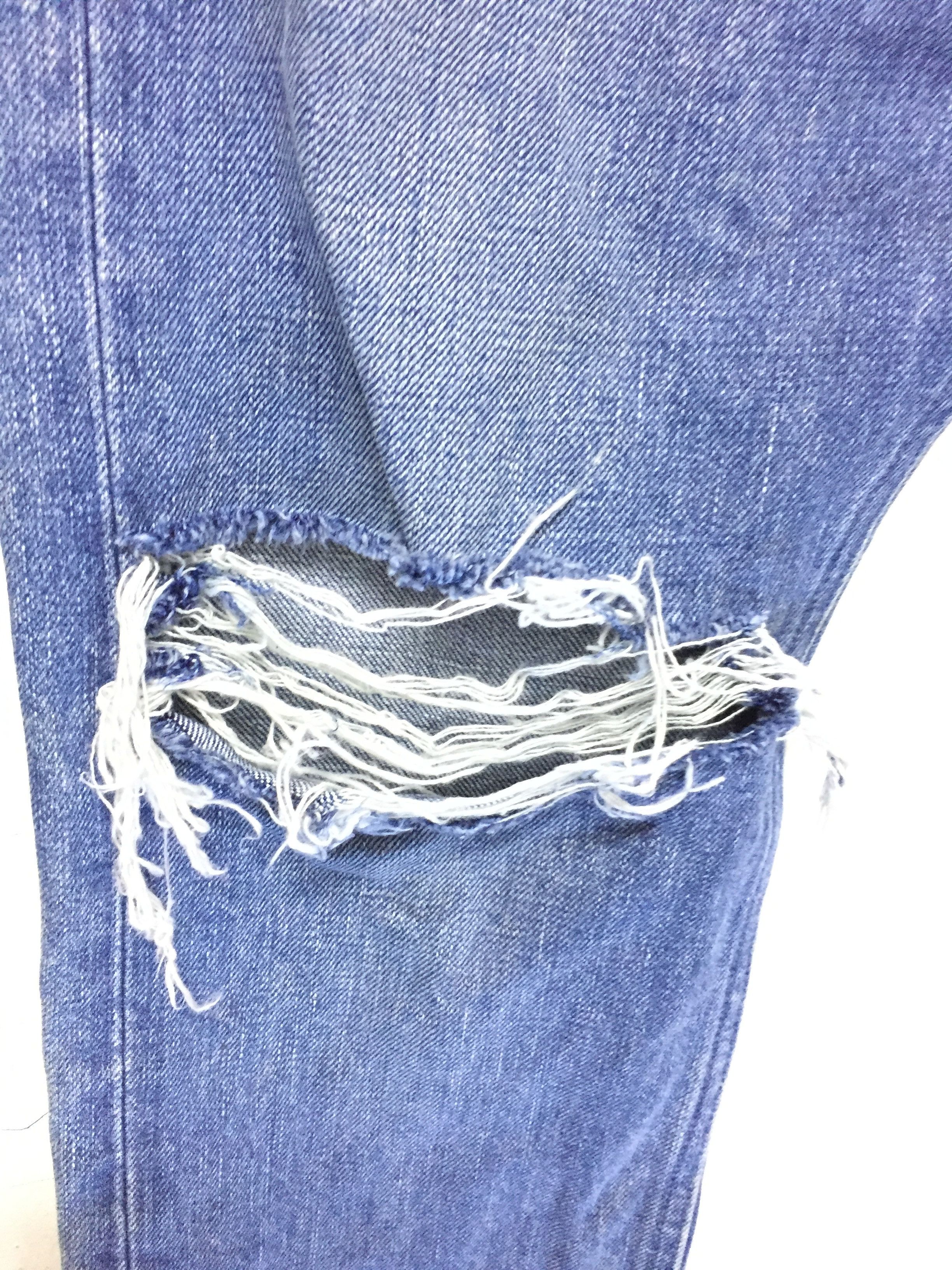 Lad Musician 90's LAD MUSICIAN Double Zipper Distressed Wash Denim Size US 31 - 7 Thumbnail