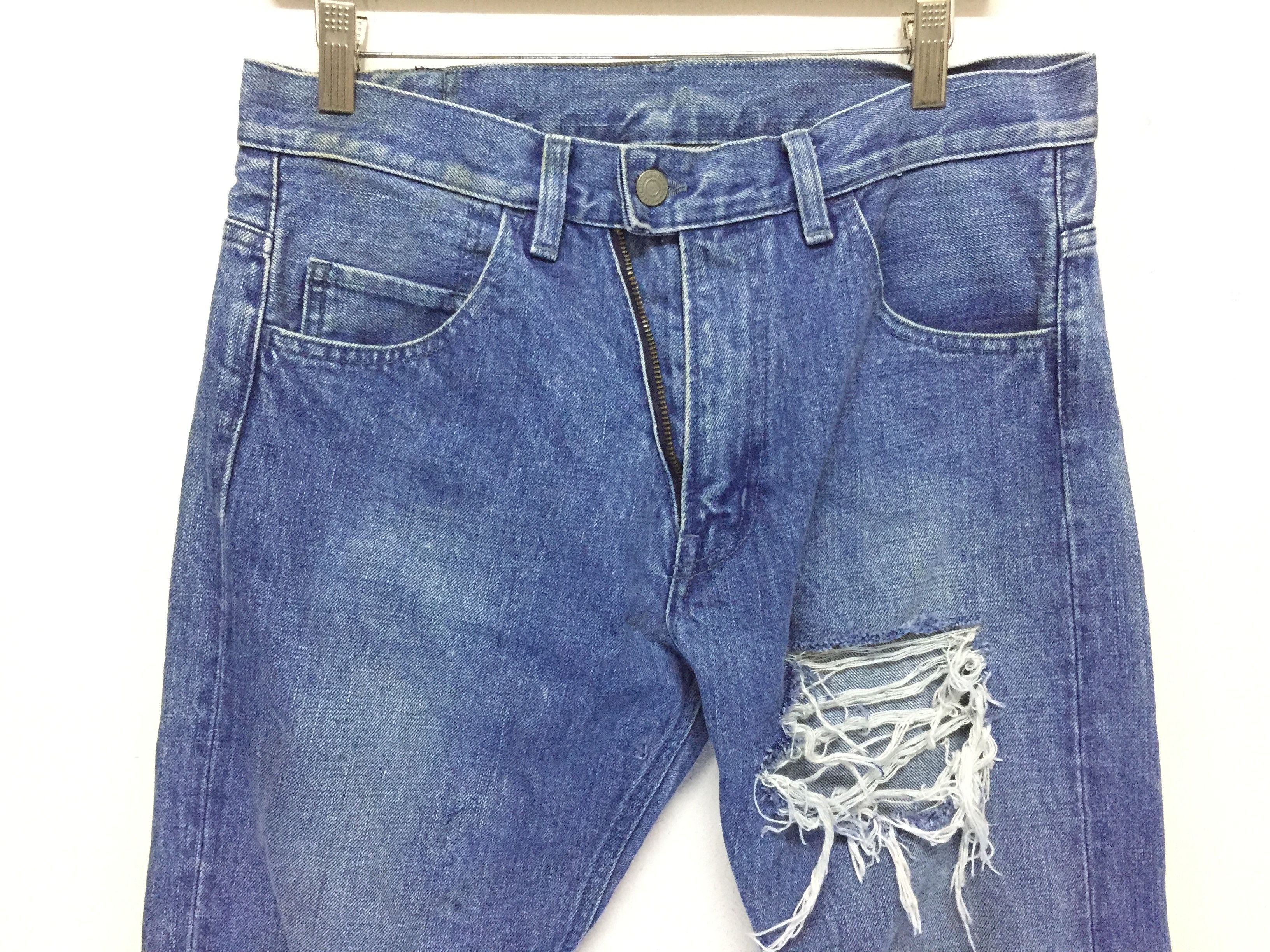 Lad Musician 90's LAD MUSICIAN Double Zipper Distressed Wash Denim Size US 31 - 3 Thumbnail