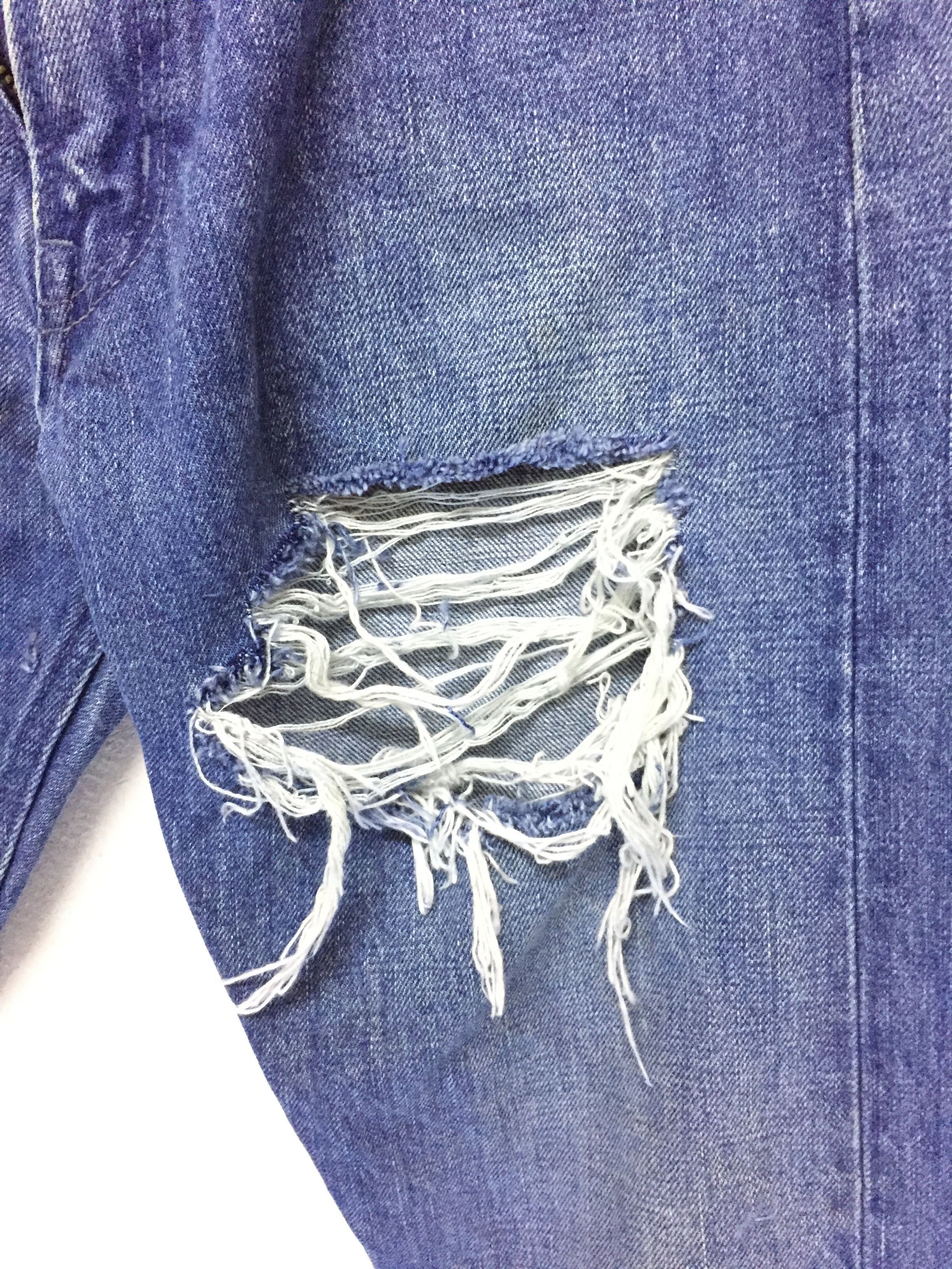 Lad Musician 90's LAD MUSICIAN Double Zipper Distressed Wash Denim Size US 31 - 6 Thumbnail