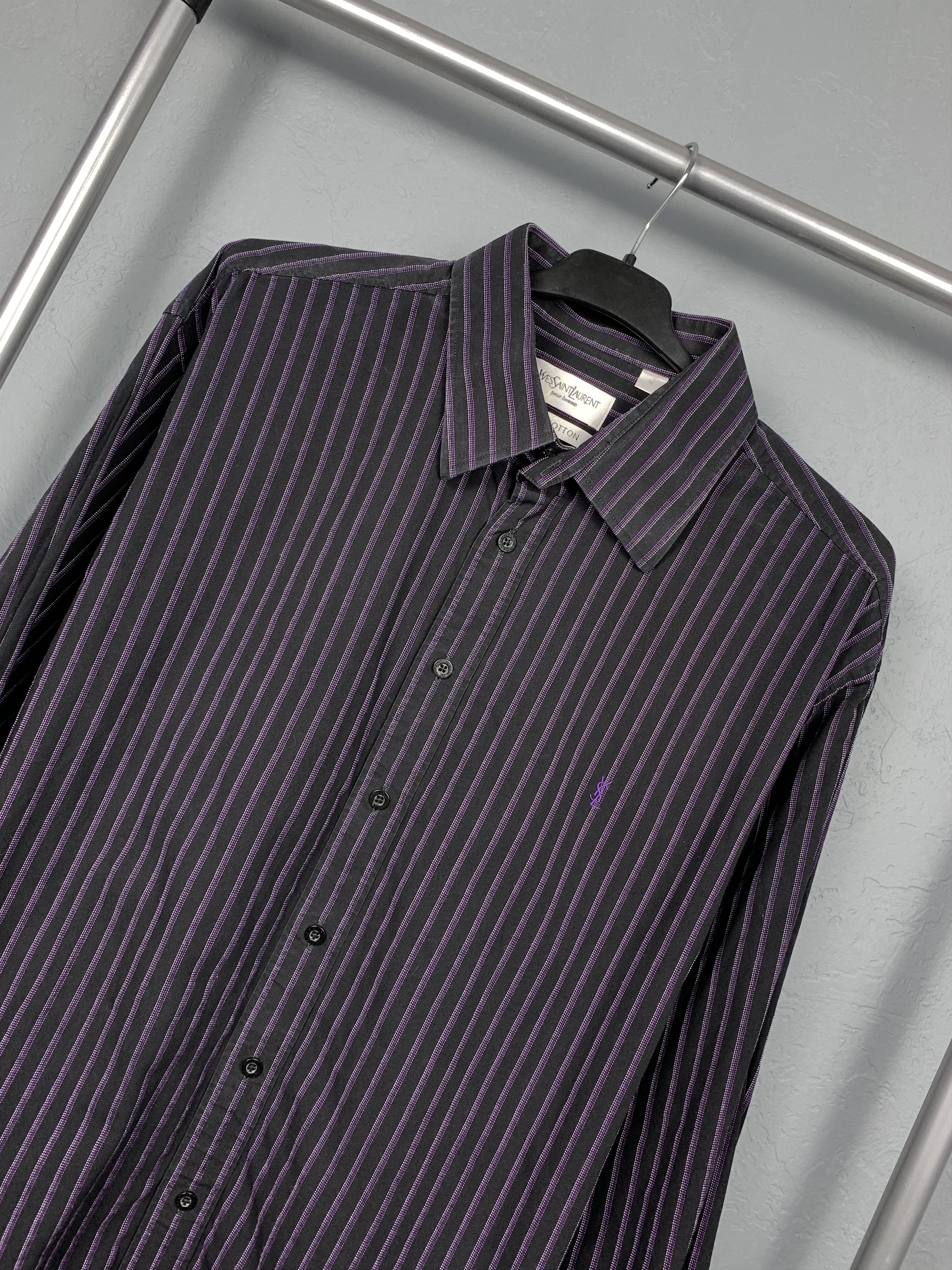 Yves Saint Laurent Yves Saint Laurent YSL Mens Long Sleeve Shirt Size US XL / EU 56 / 4 - 2 Thumbnail