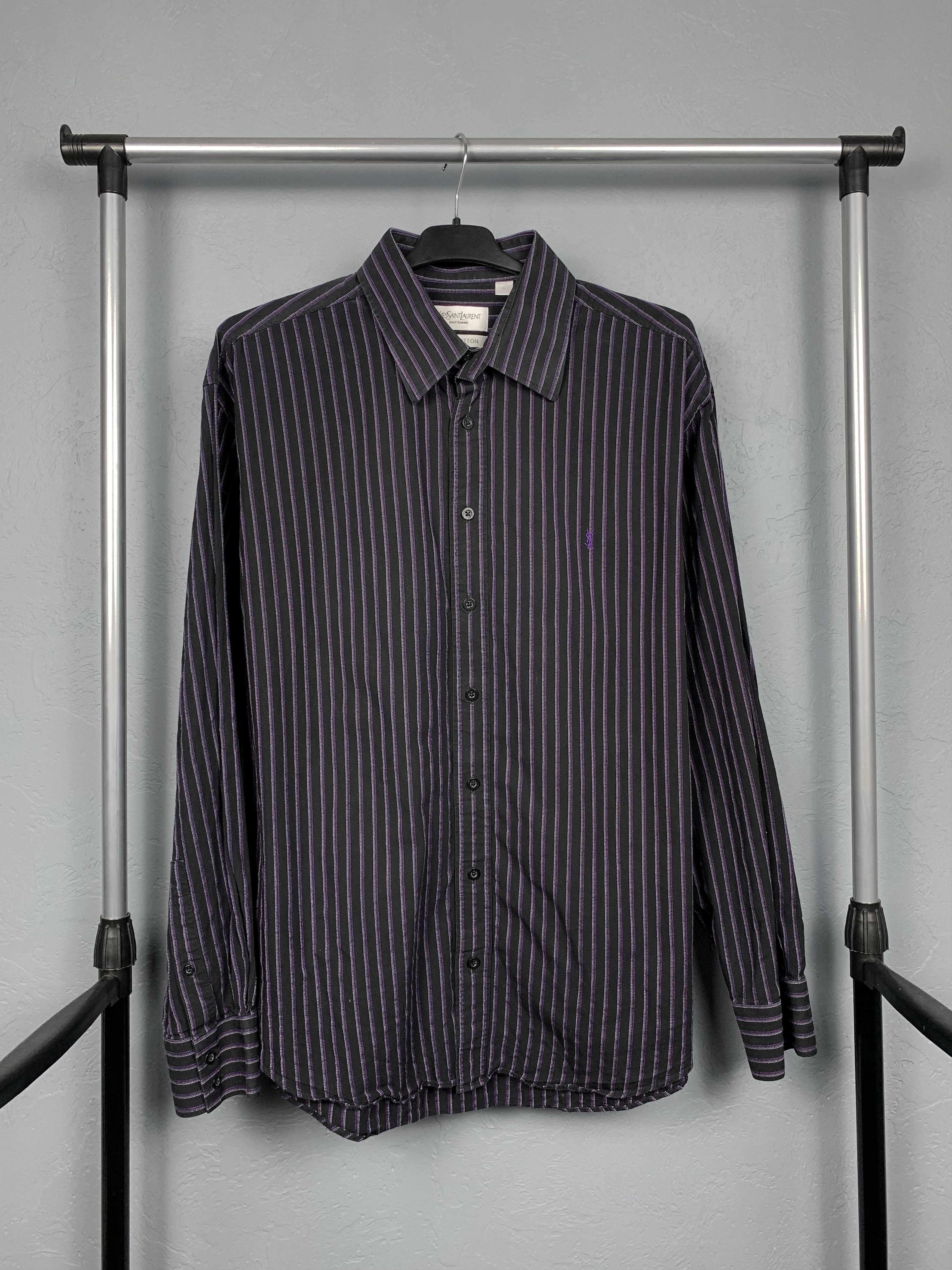 Yves Saint Laurent Yves Saint Laurent YSL Mens Long Sleeve Shirt Size US XL / EU 56 / 4 - 1 Thumbnail