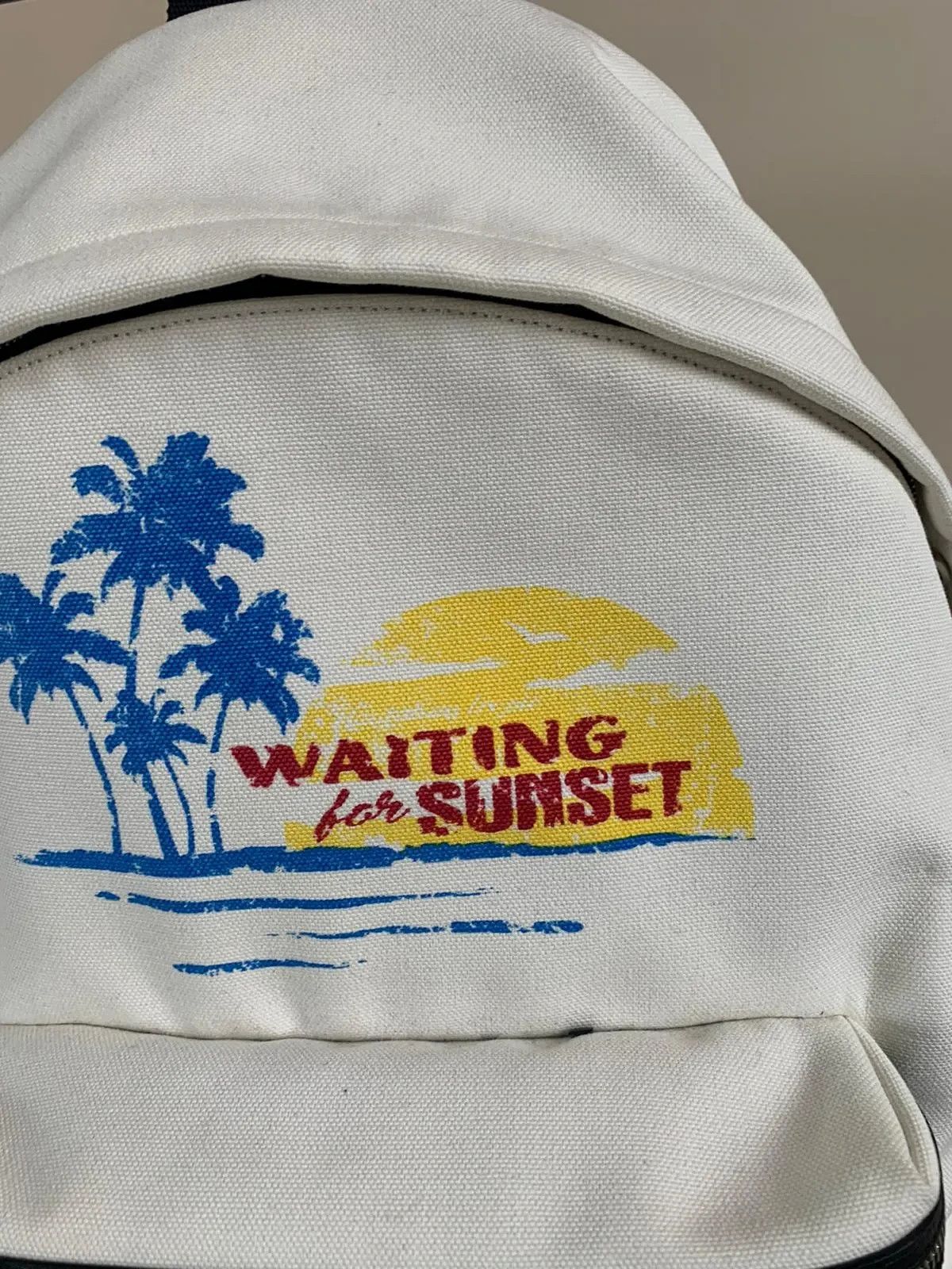 Saint Laurent Paris Waiting For Sunset City Back Pack in Ivory Size ONE SIZE - 4 Thumbnail