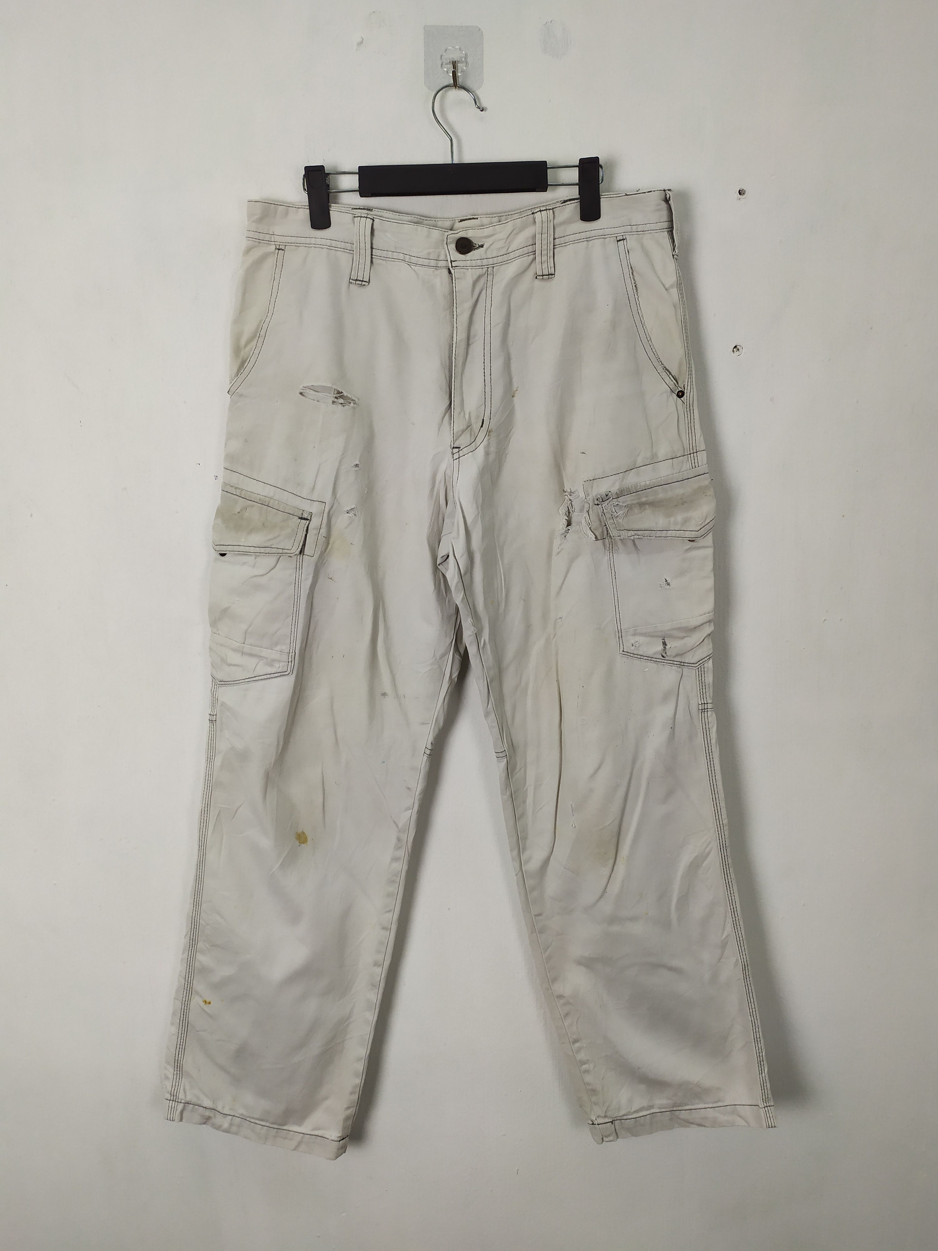 Japanese Brand × White's Boots EVENRIVER FADED WORKWEAR CARGO PANTS/DAMAGE Size US 34 / EU 50 - 1 Thumbnail