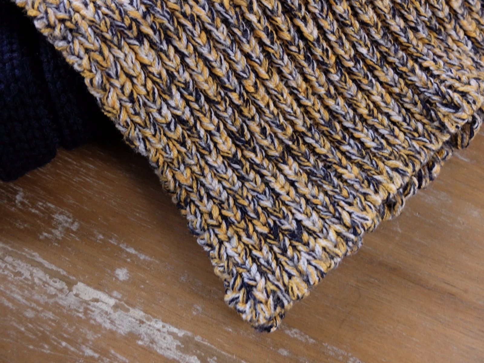 Missoni MISSONI navy blue chunky thick wool scarf authentic q Size ONE SIZE - 2 Thumbnail