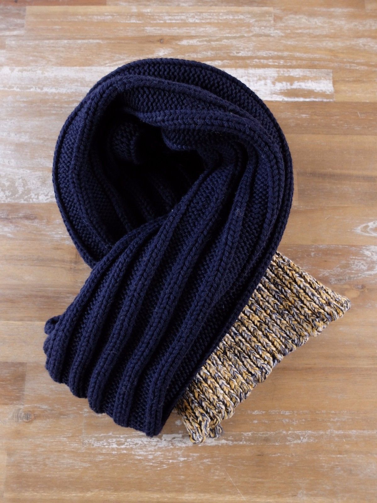 Missoni MISSONI navy blue chunky thick wool scarf authentic q Size ONE SIZE - 4 Thumbnail