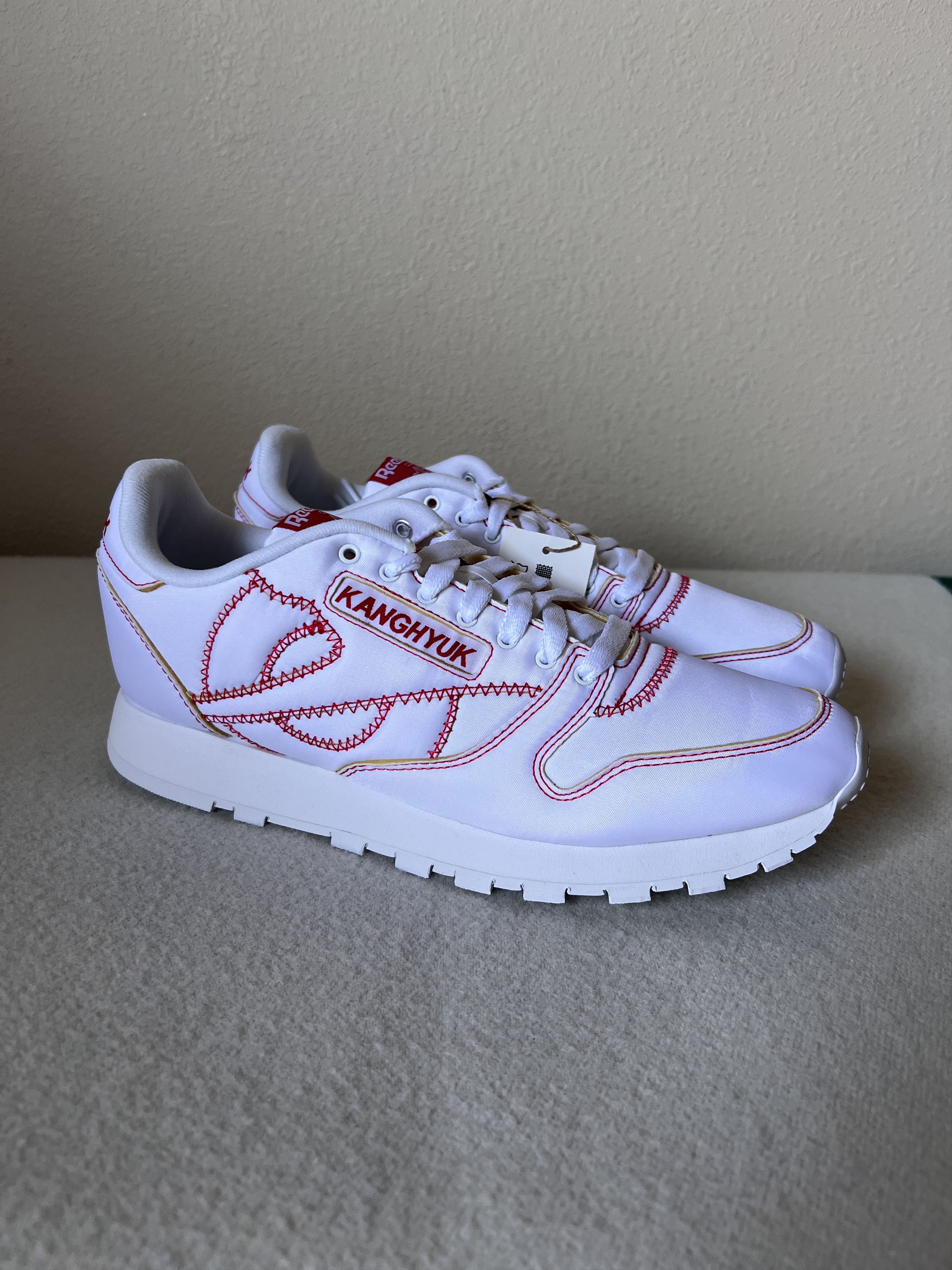 image of Kanghyuk Reebok Classic Leather Shoes in White, Men's (Size 10)
