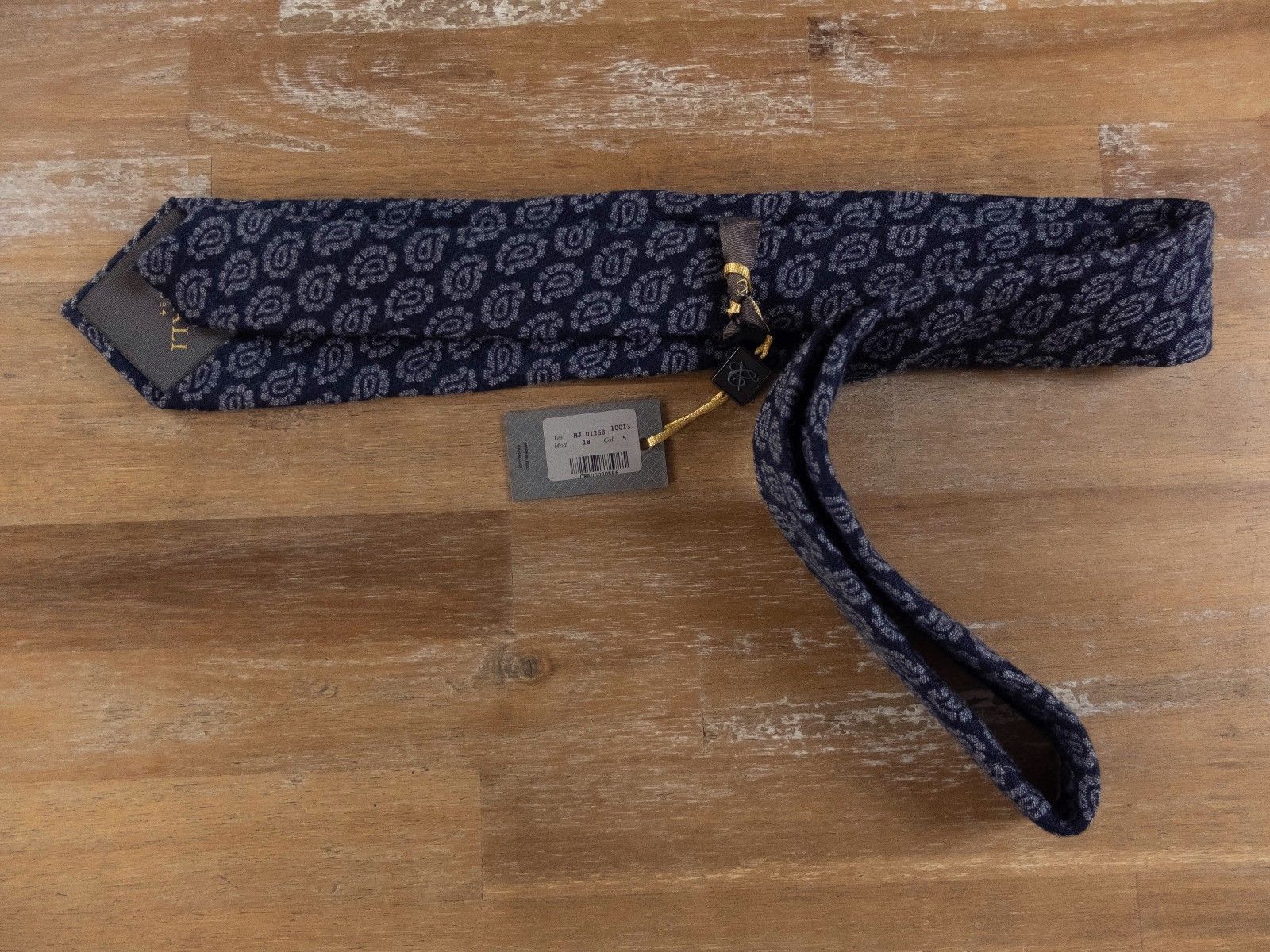 Canali CANALI navy blue paisley motif wool silk tie authentic Size ONE SIZE - 2 Thumbnail