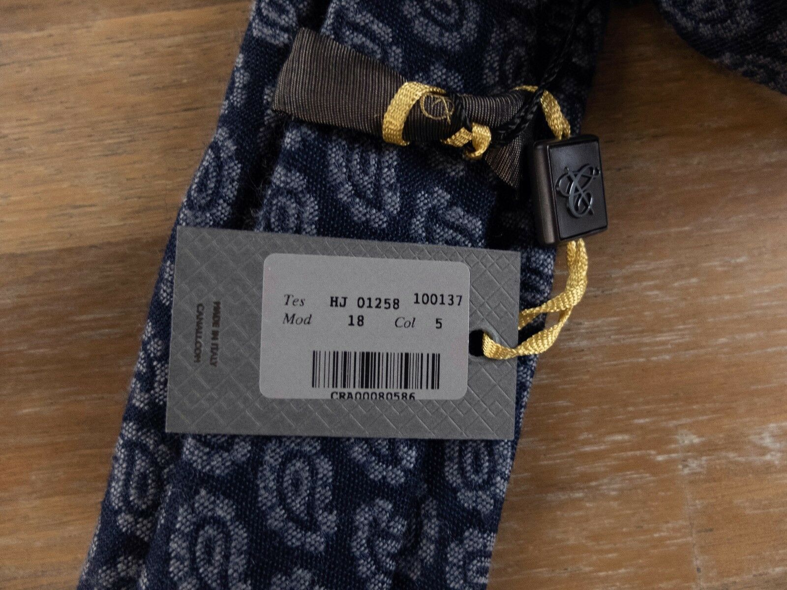 Canali CANALI navy blue paisley motif wool silk tie authentic Size ONE SIZE - 3 Thumbnail