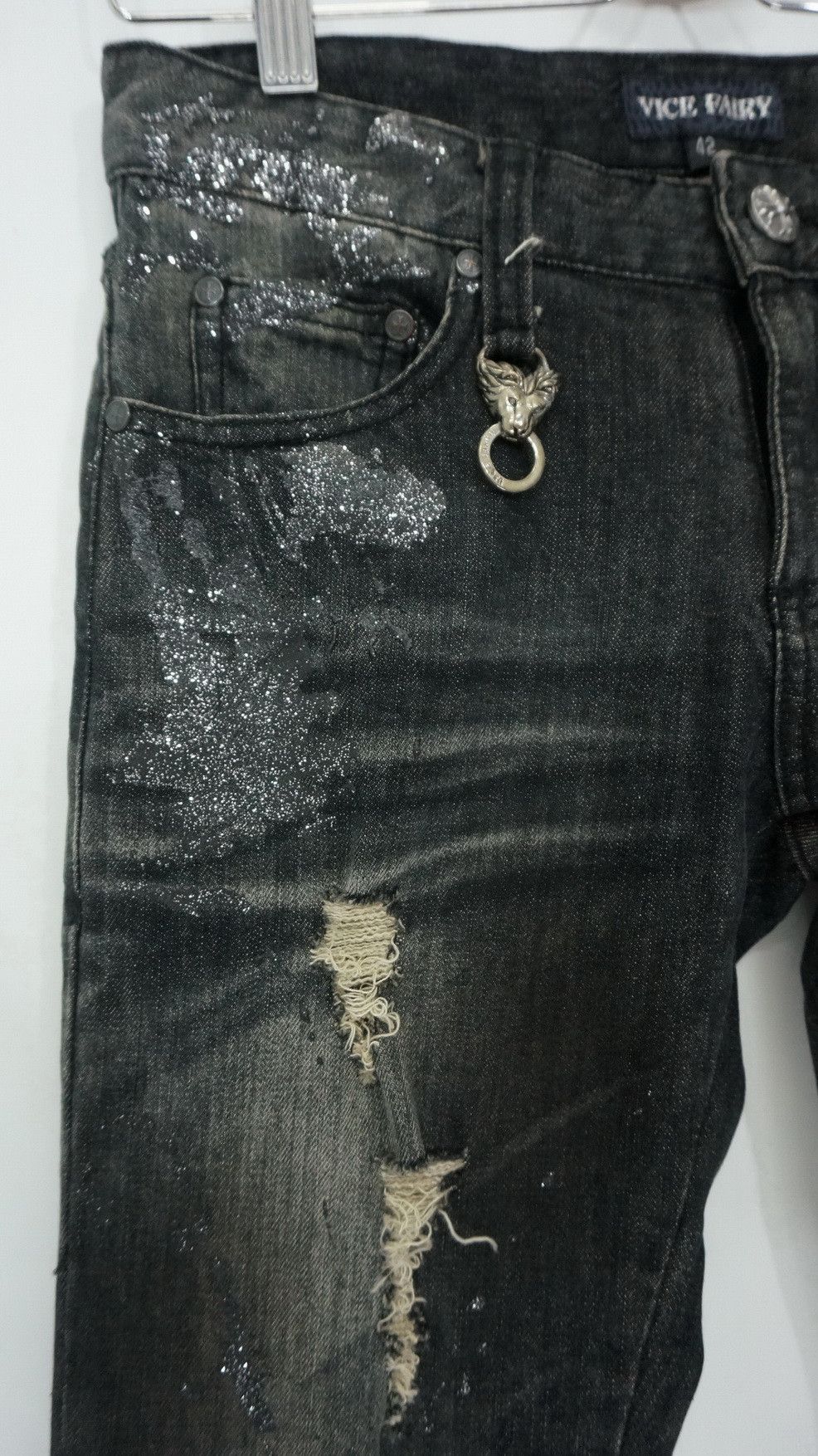 Japanese Brand Vintage VICE FAIRY Punk Skinny Distressed Ripped Jeans Size US 28 / EU 44 - 4 Thumbnail