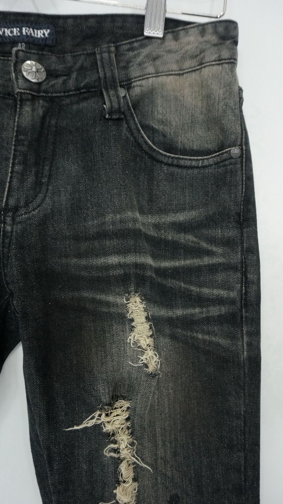 Japanese Brand Vintage VICE FAIRY Punk Skinny Distressed Ripped Jeans Size US 28 / EU 44 - 5 Thumbnail