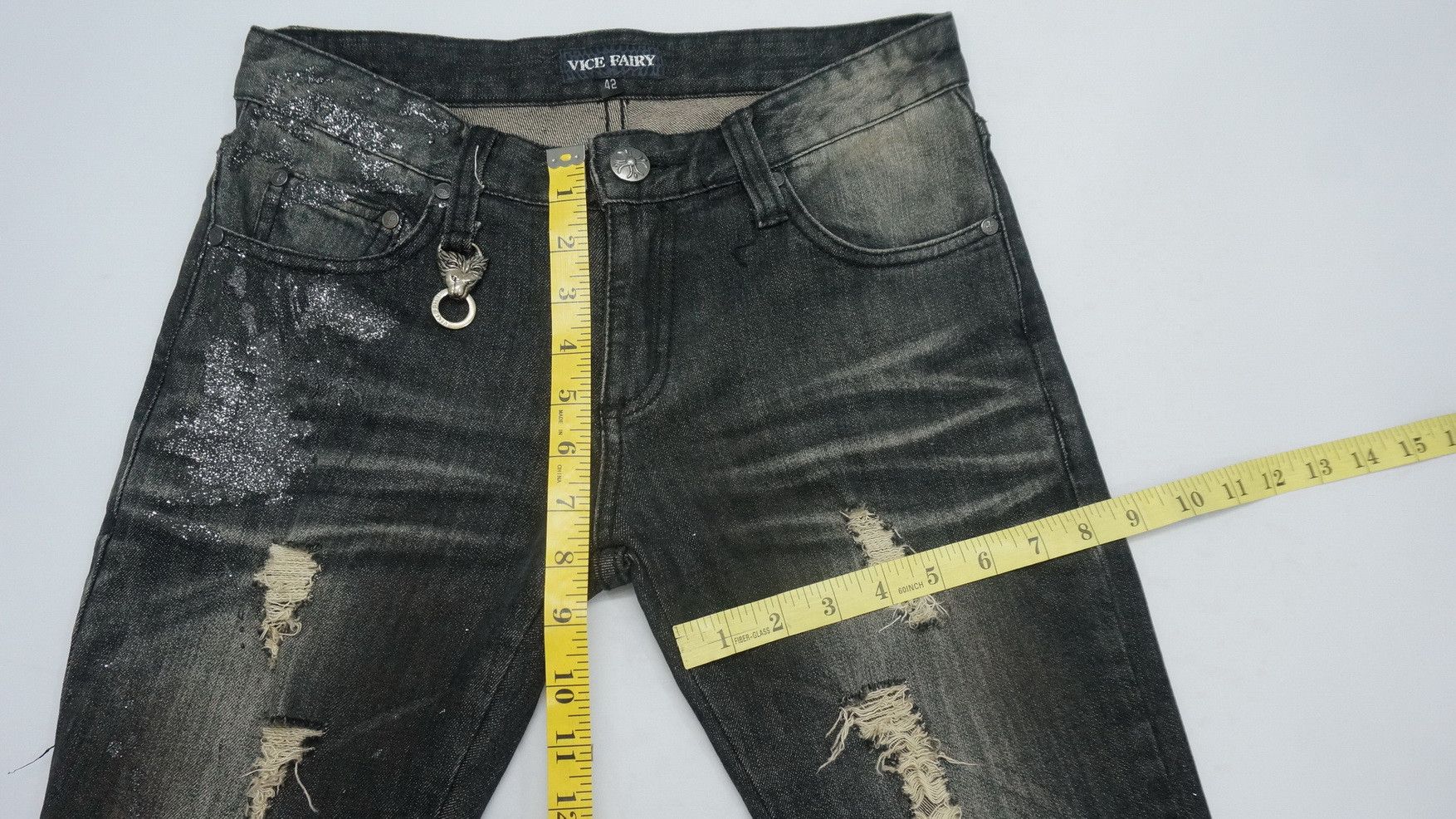 Japanese Brand Vintage VICE FAIRY Punk Skinny Distressed Ripped Jeans Size US 28 / EU 44 - 13 Thumbnail