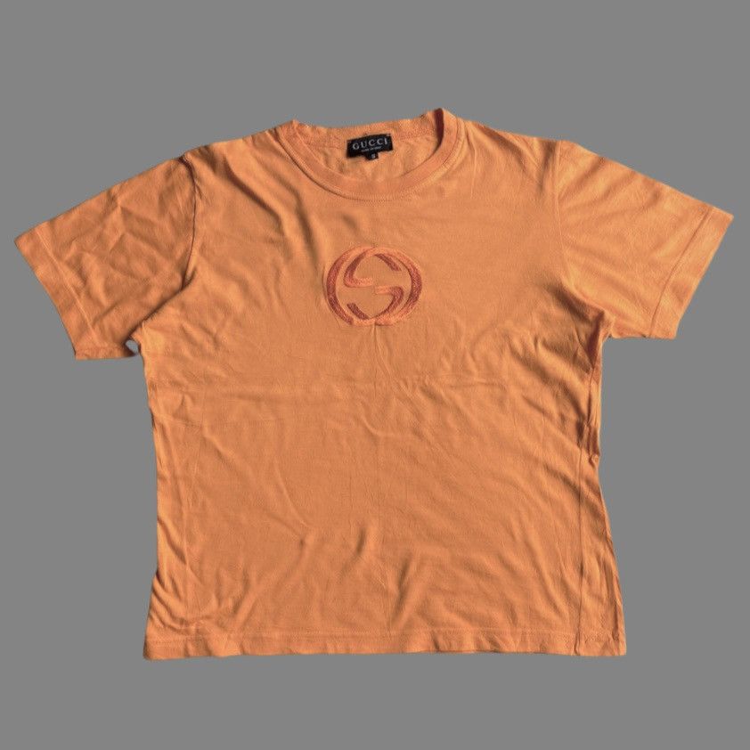 Gucci Vintage SS96 GG Logo Embroidered T Shirt Size S / US 4 / IT 40 - 1 Thumbnail